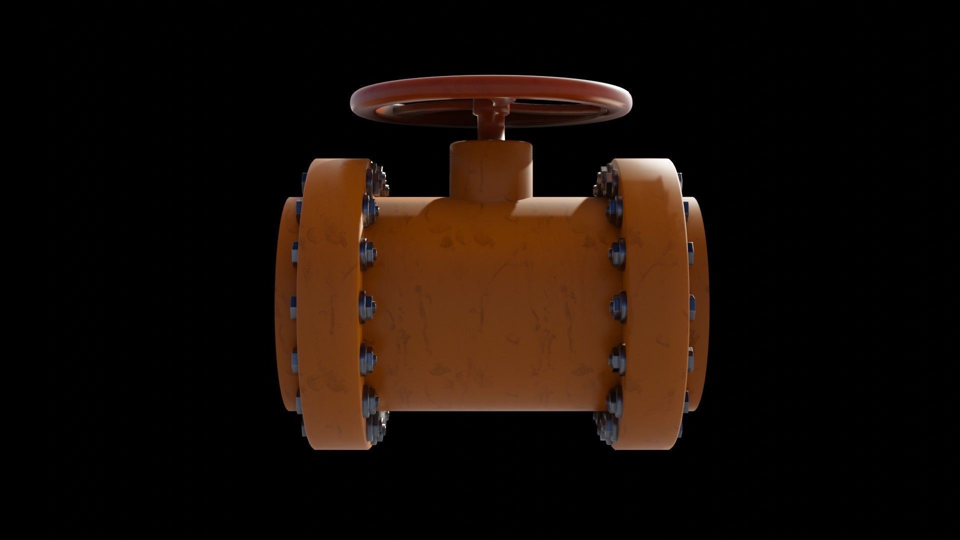 Industrial valve 3D model Low-poly 3D model_18