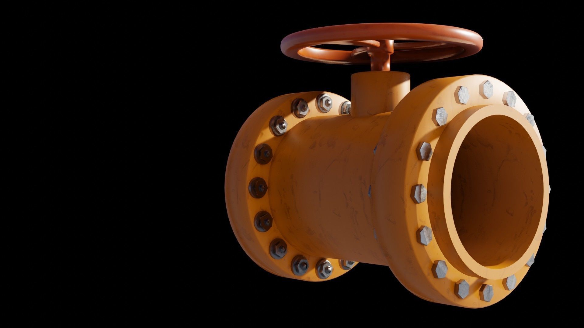 Industrial valve 3D model Low-poly 3D model_28