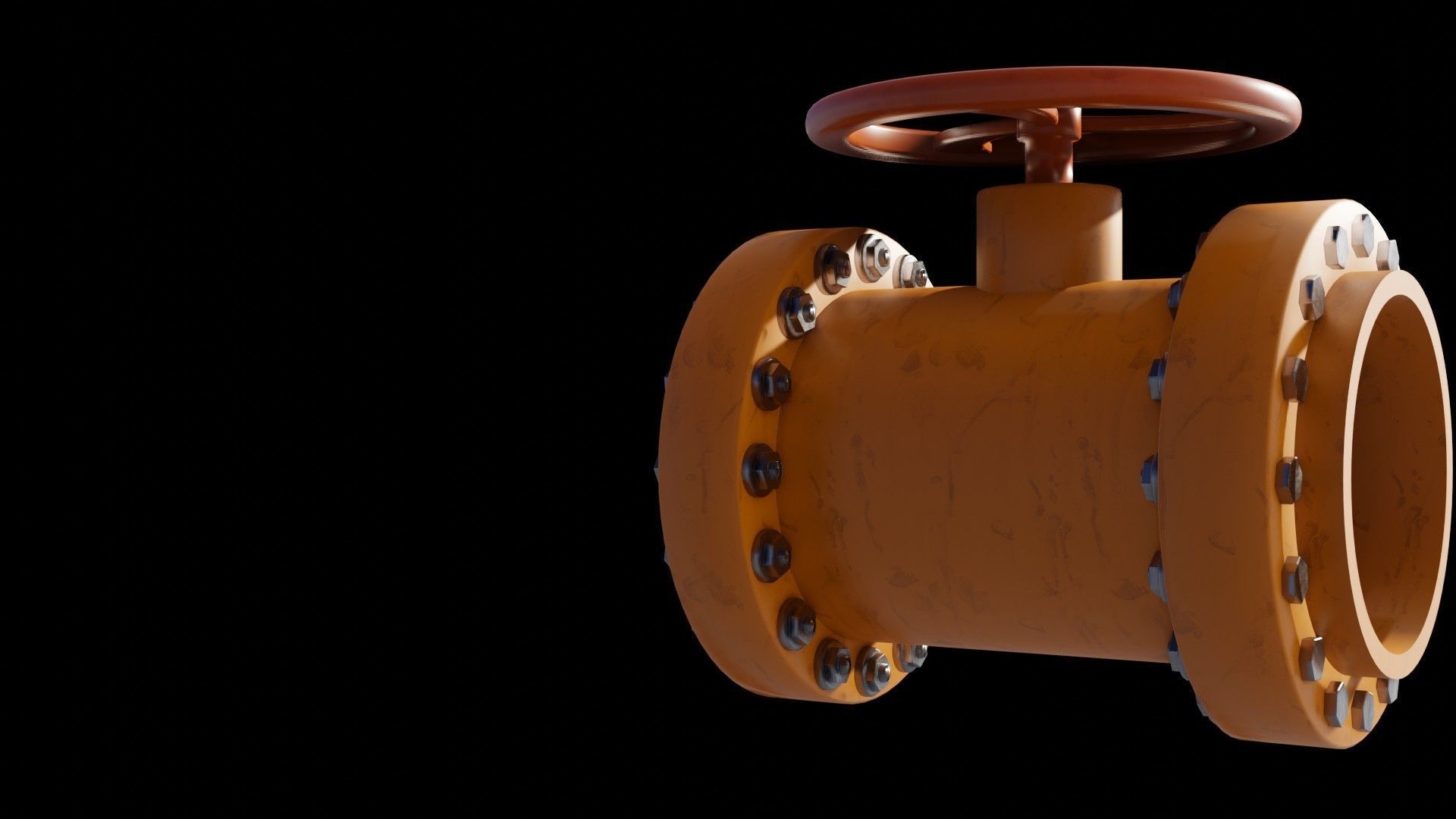 Industrial valve 3D model Low-poly 3D model_30