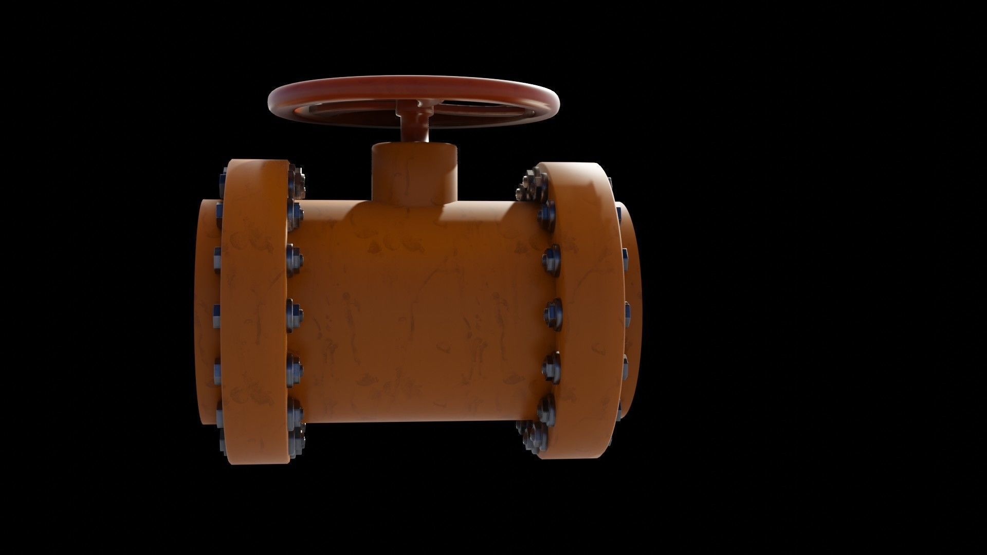 Industrial valve 3D model Low-poly 3D model_20