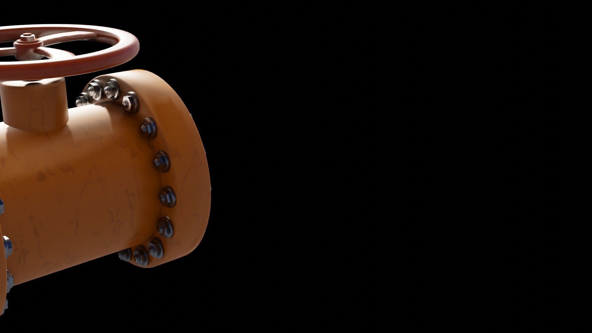 Industrial valve 3D model Low-poly 3D model_12