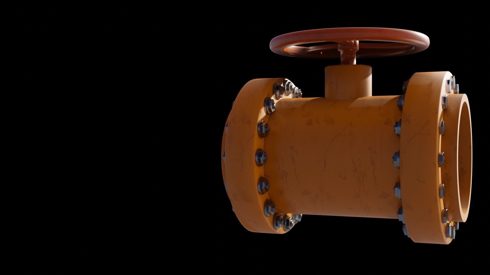 Industrial valve 3D model Low-poly 3D model_25