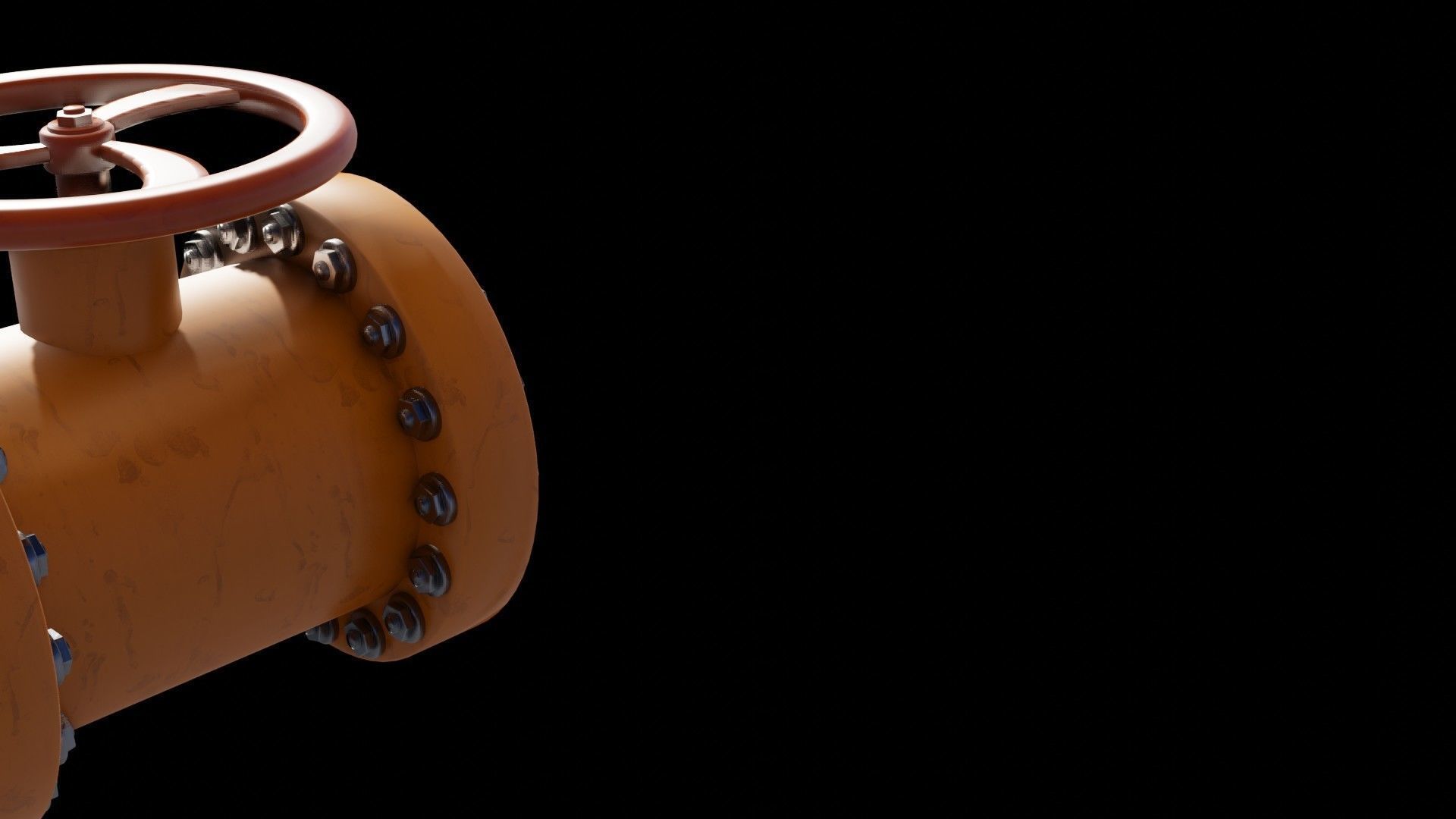 Industrial valve 3D model Low-poly 3D model_10