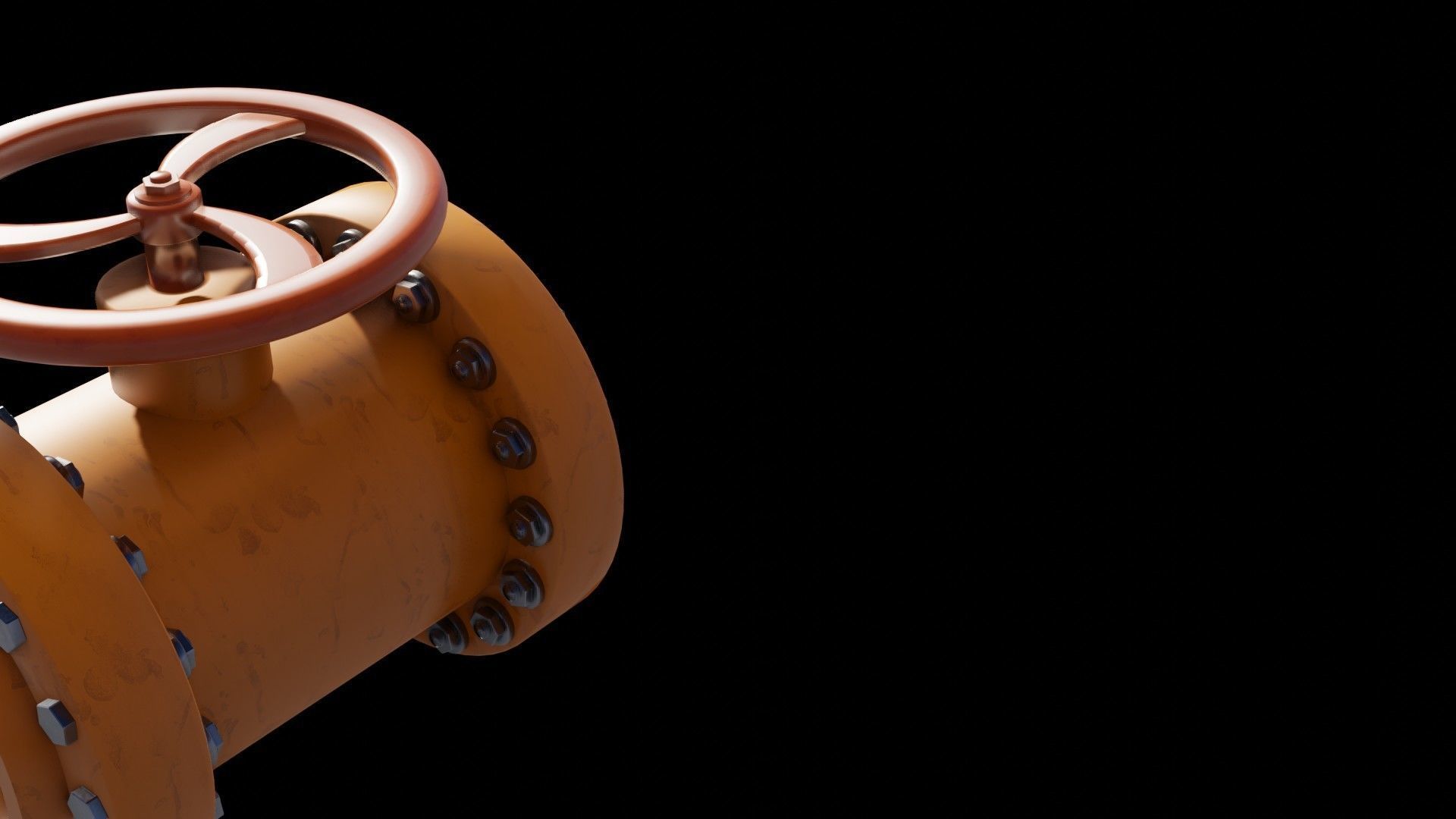 Industrial valve 3D model Low-poly 3D model_14