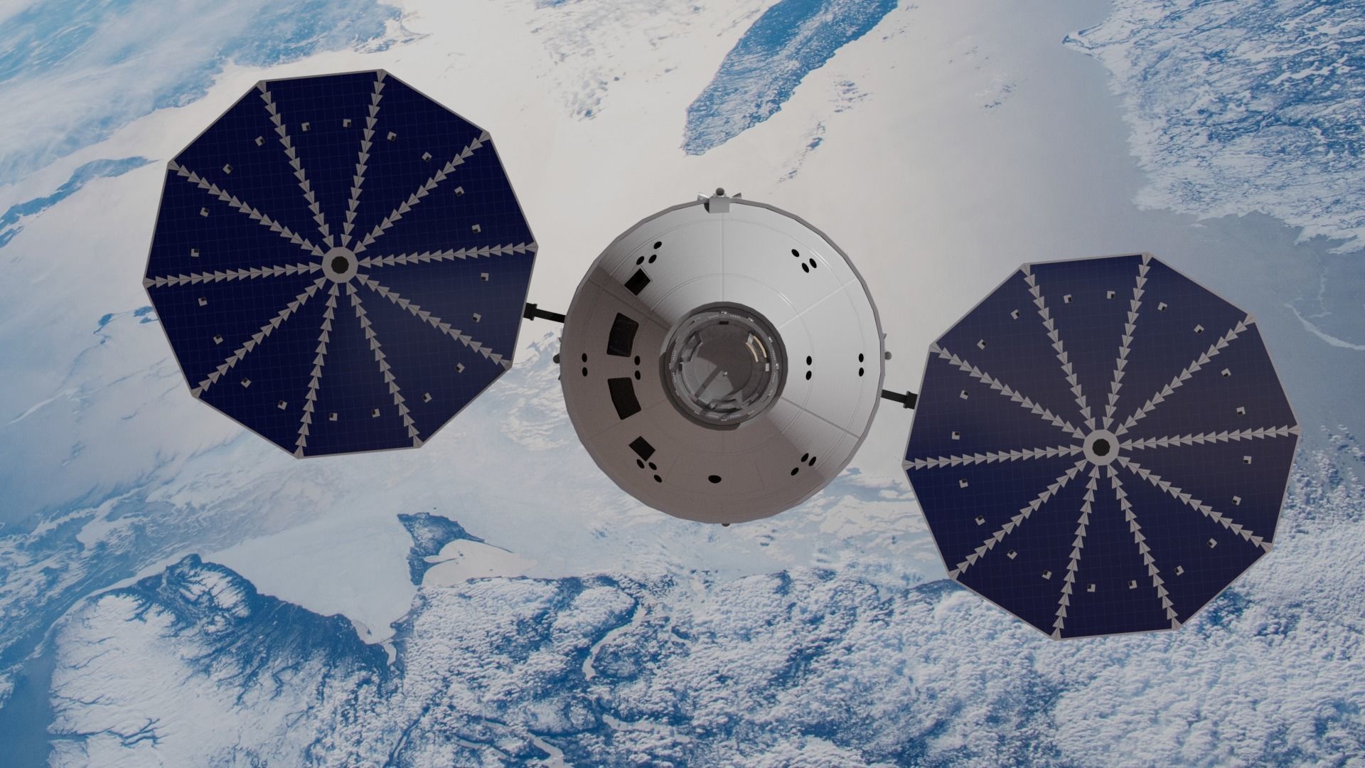 Crew Exploration Vehicle Space Capsule CEV Low-poly 3D model_2