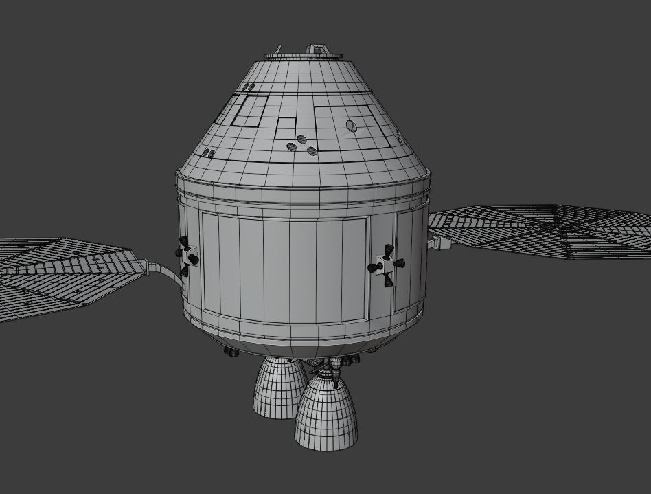 Crew Exploration Vehicle Space Capsule CEV Low-poly 3D model_10