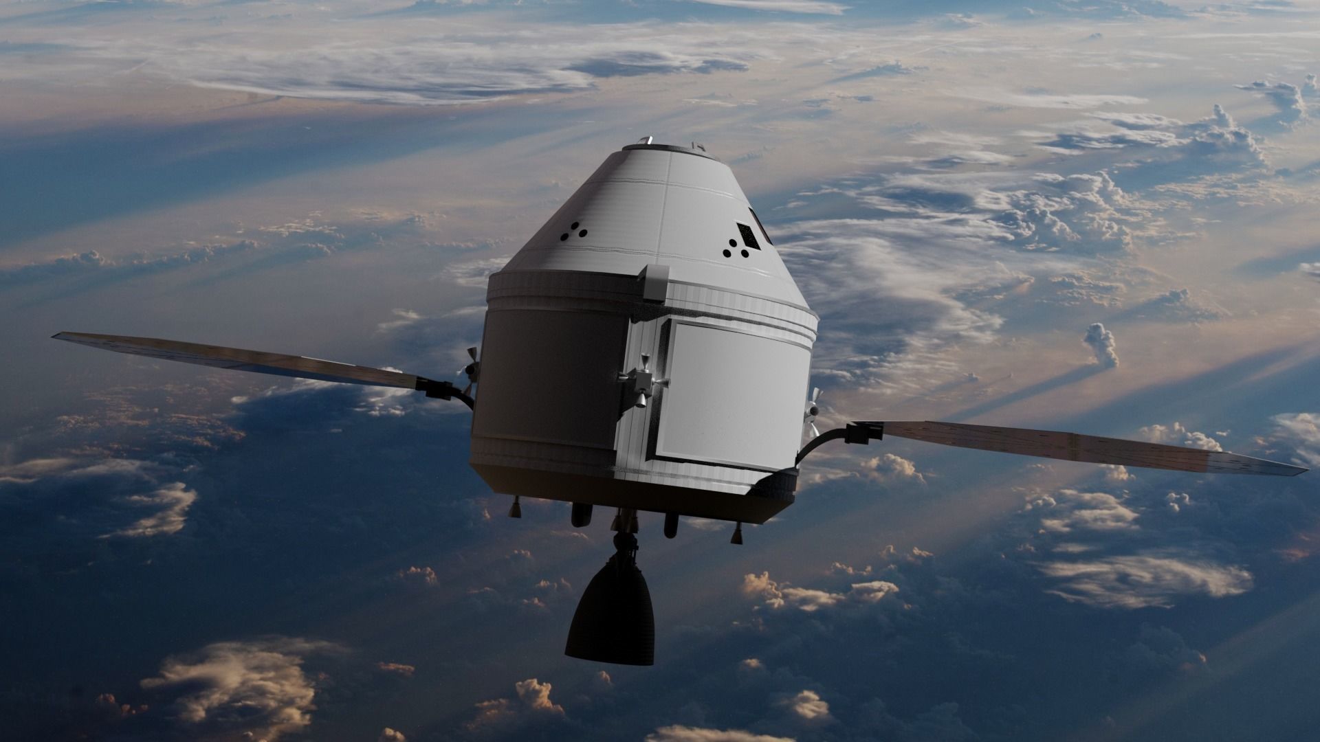 Crew Exploration Vehicle Space Capsule CEV Low-poly 3D model_3