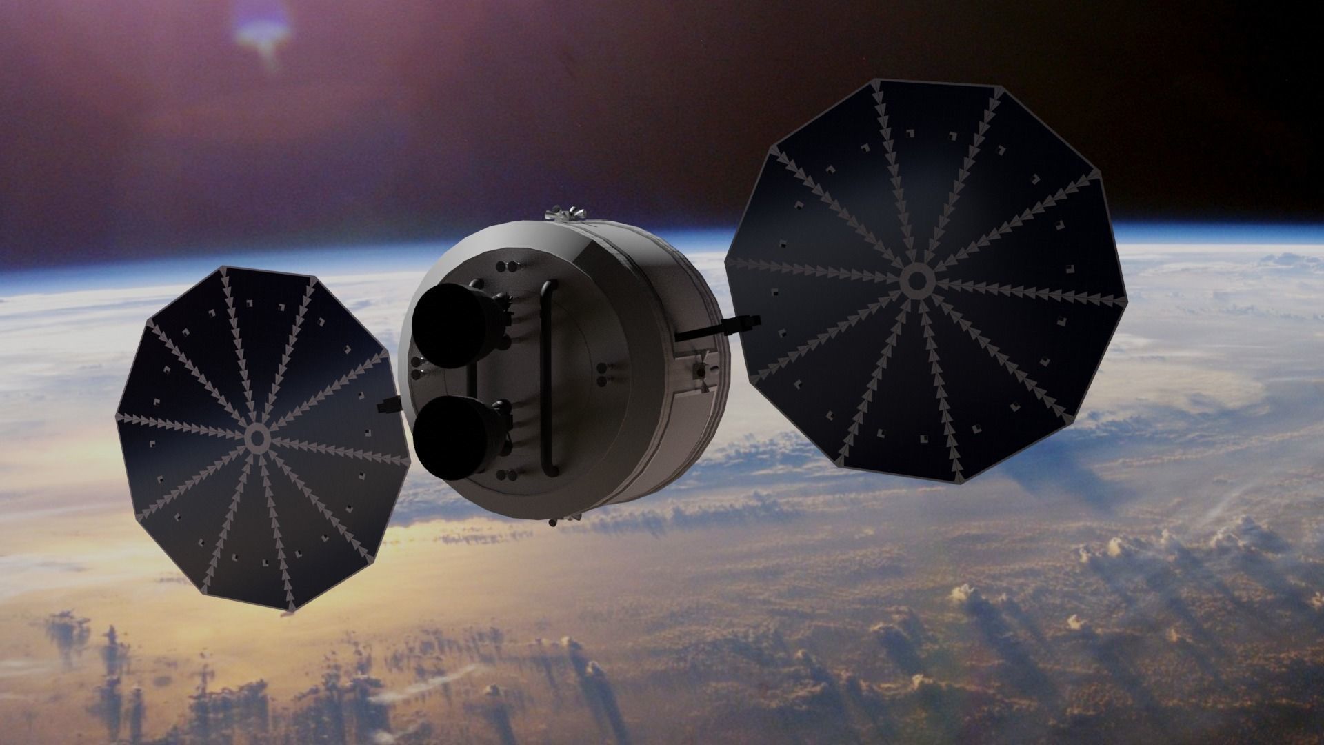 Crew Exploration Vehicle Space Capsule CEV Low-poly 3D model_1