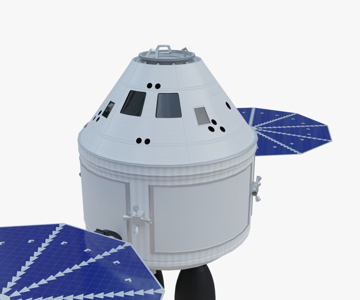 Crew Exploration Vehicle Space Capsule CEV Low-poly 3D model_9