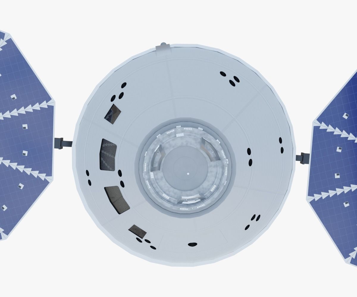 Crew Exploration Vehicle Space Capsule CEV Low-poly 3D model_7