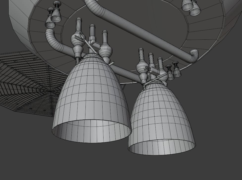 Crew Exploration Vehicle Space Capsule CEV Low-poly 3D model_13