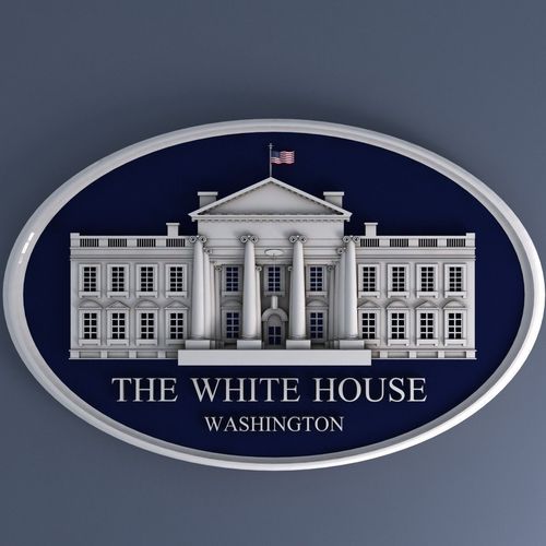 White House Sign 3D model