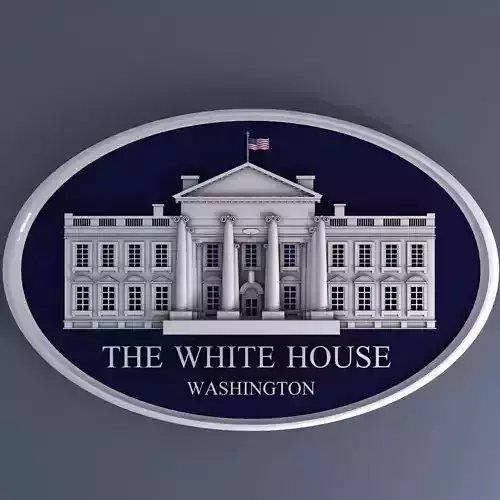 White House Sign 3D model