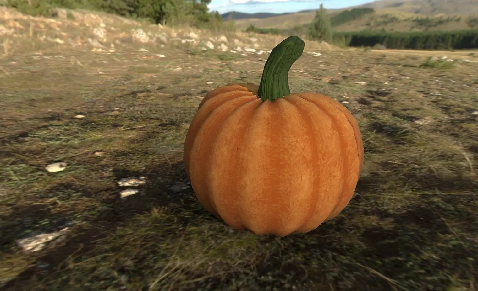 Pumpkin Stylized Free low-poly 3D model