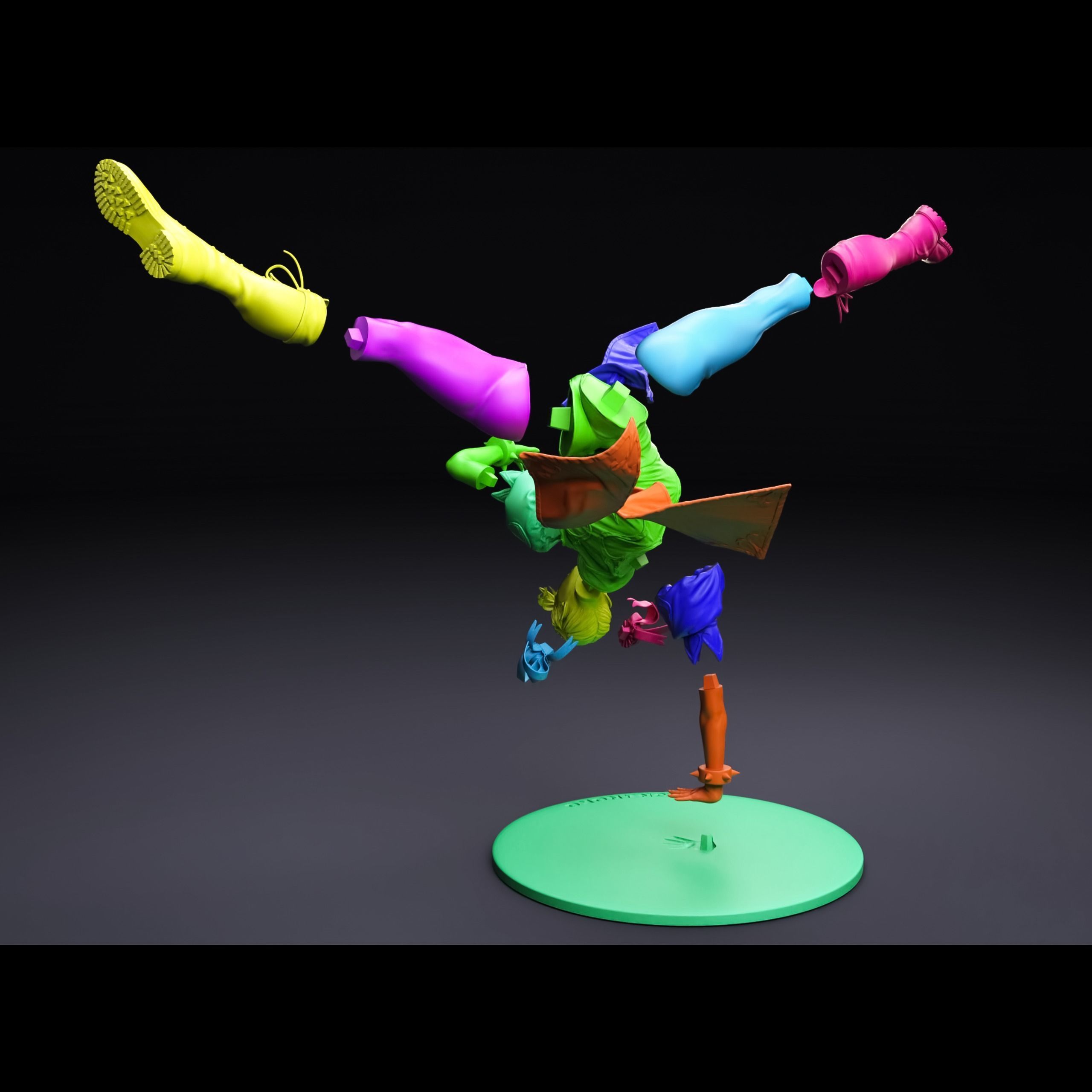 Chun-Li Spinning Bird Kick FanArt for 3D Print 3D print model_3