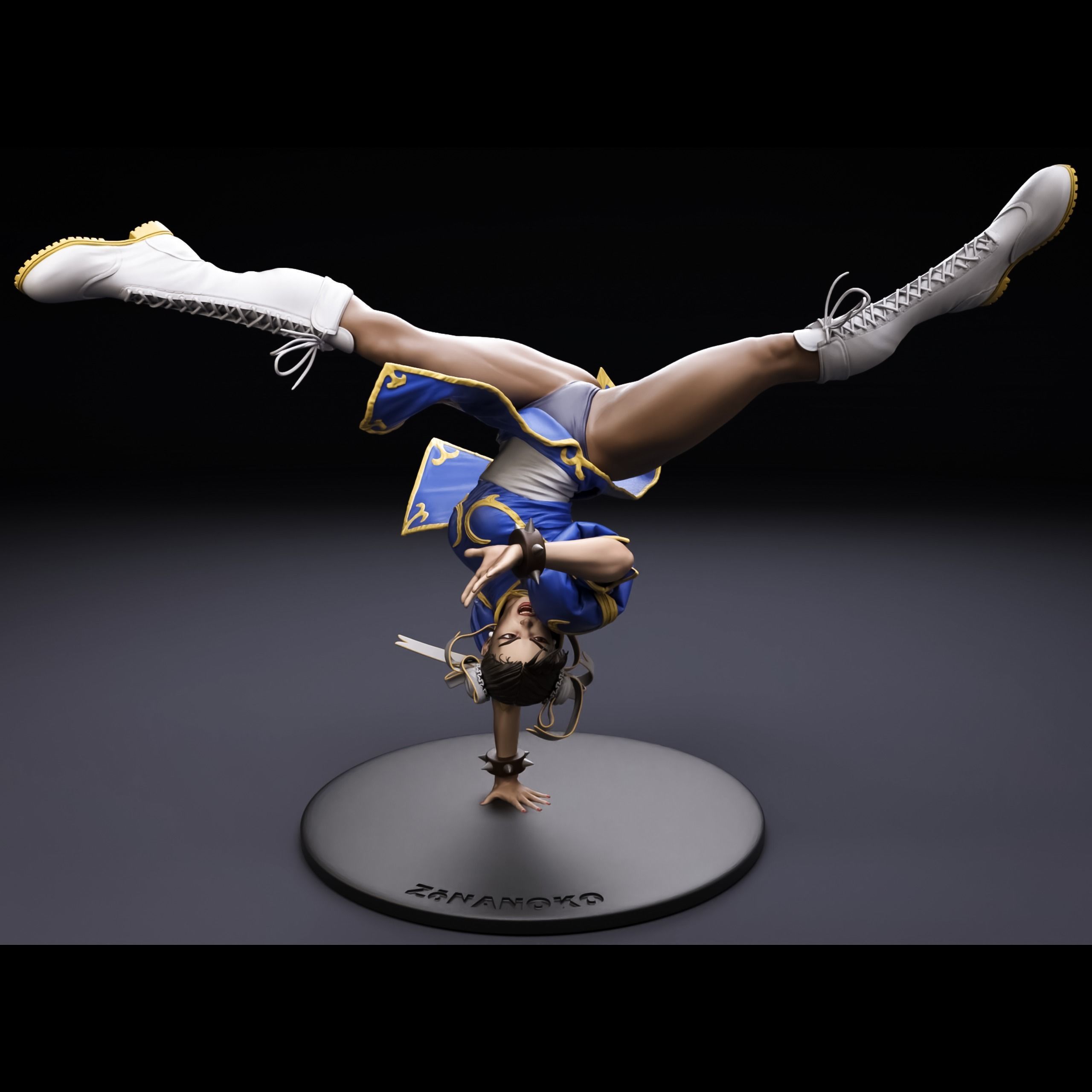 Chun-Li Spinning Bird Kick FanArt for 3D Print 3D print model_1