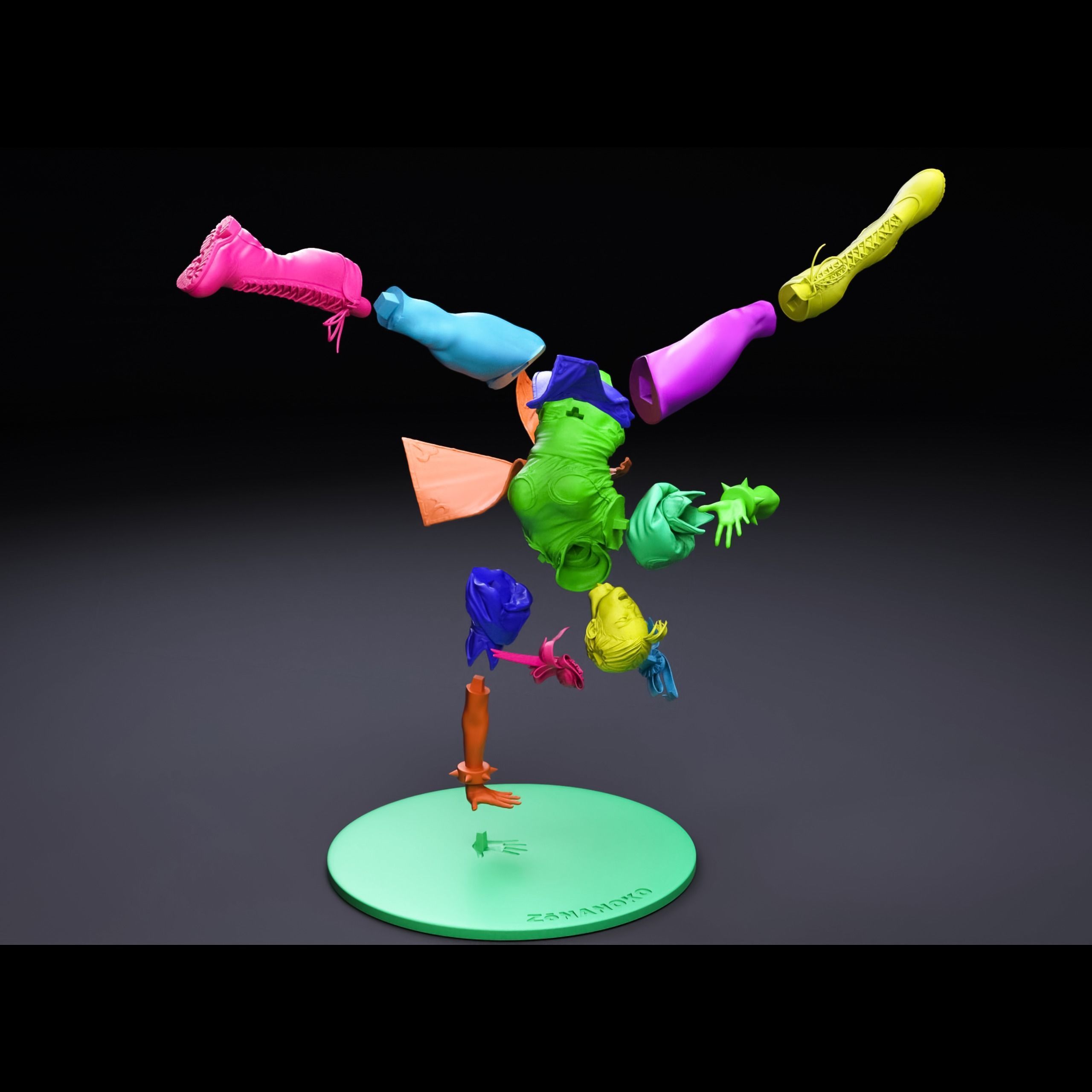 Chun-Li Spinning Bird Kick FanArt for 3D Print 3D print model_2