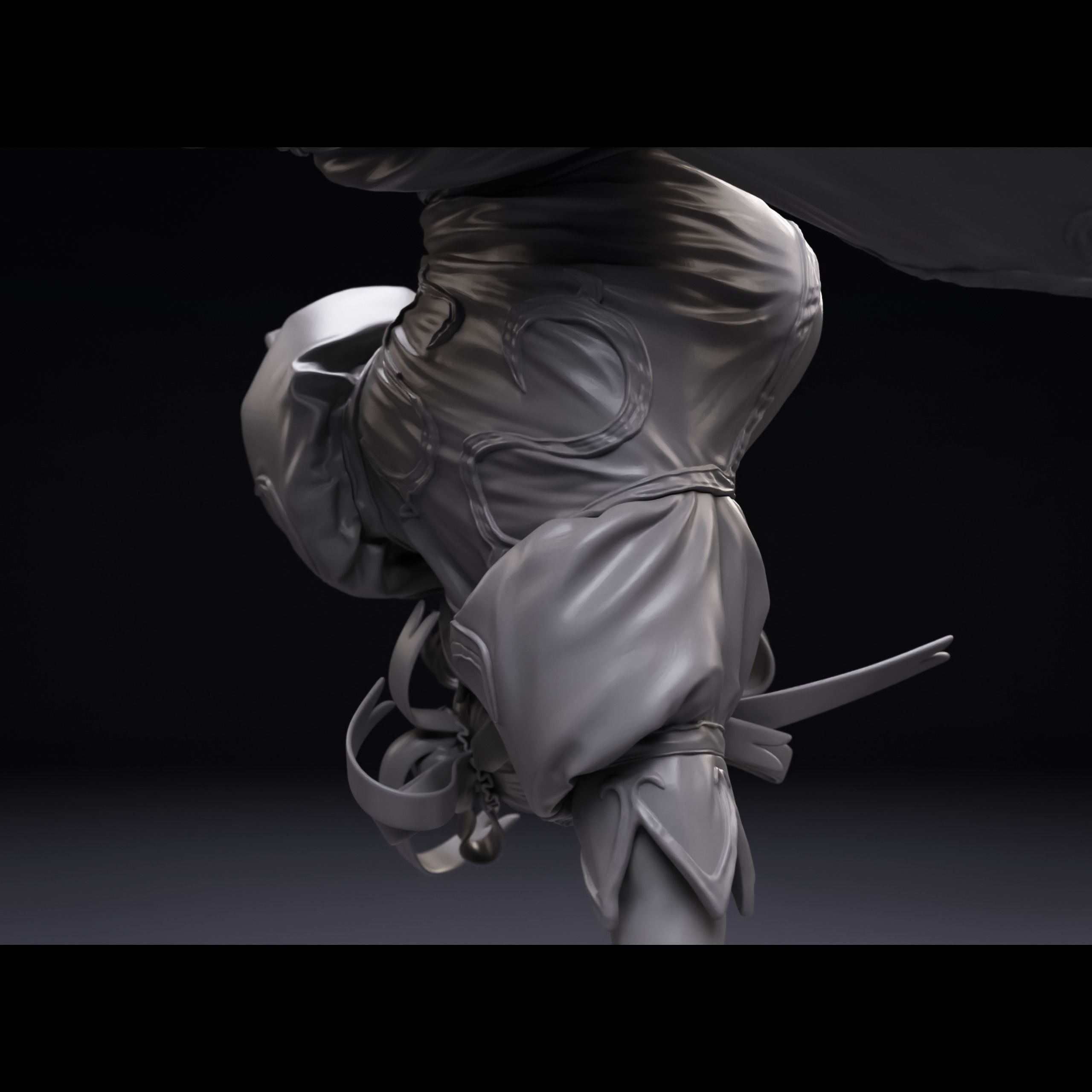 Chun-Li Spinning Bird Kick FanArt for 3D Print 3D print model_13