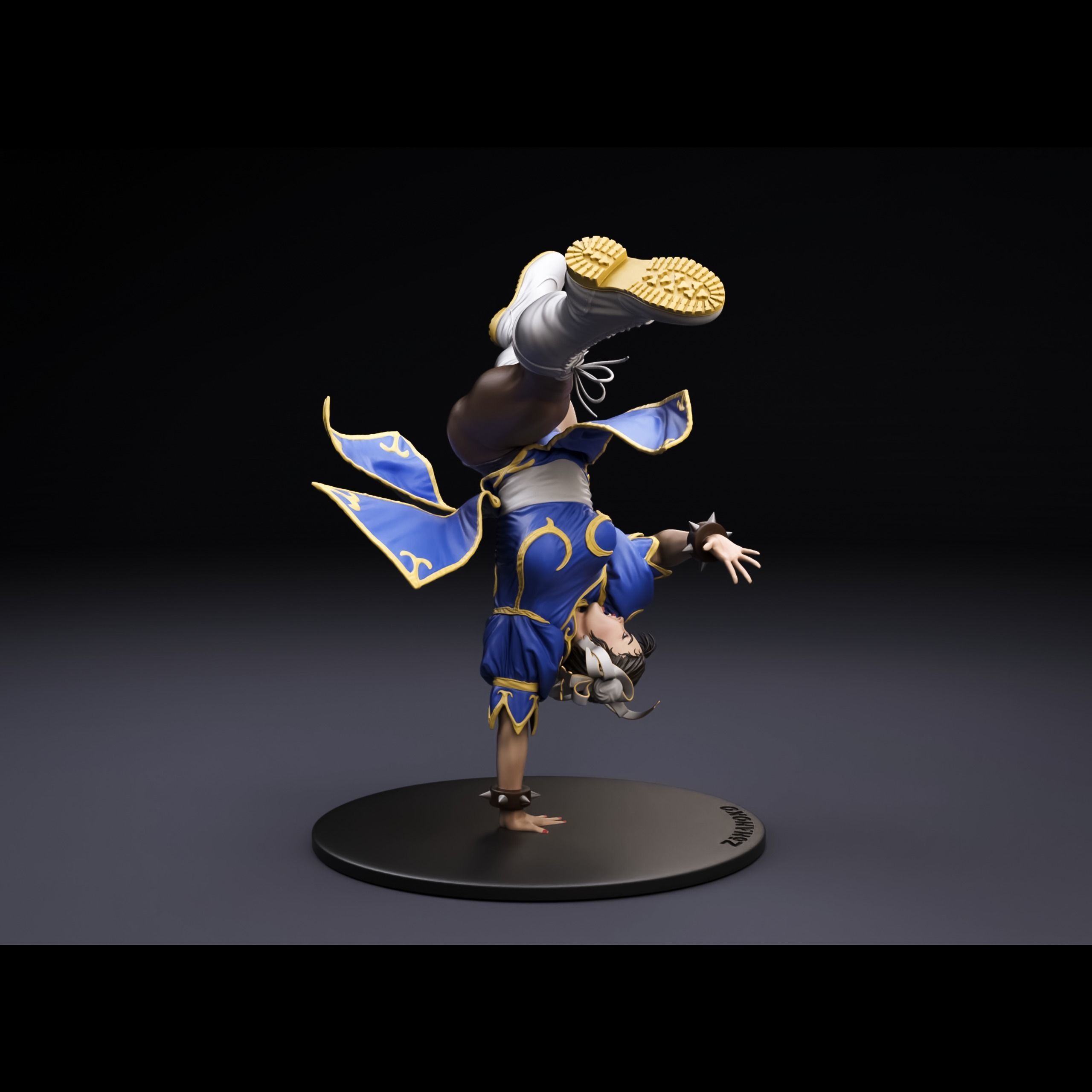 Chun-Li Spinning Bird Kick FanArt for 3D Print 3D print model_8
