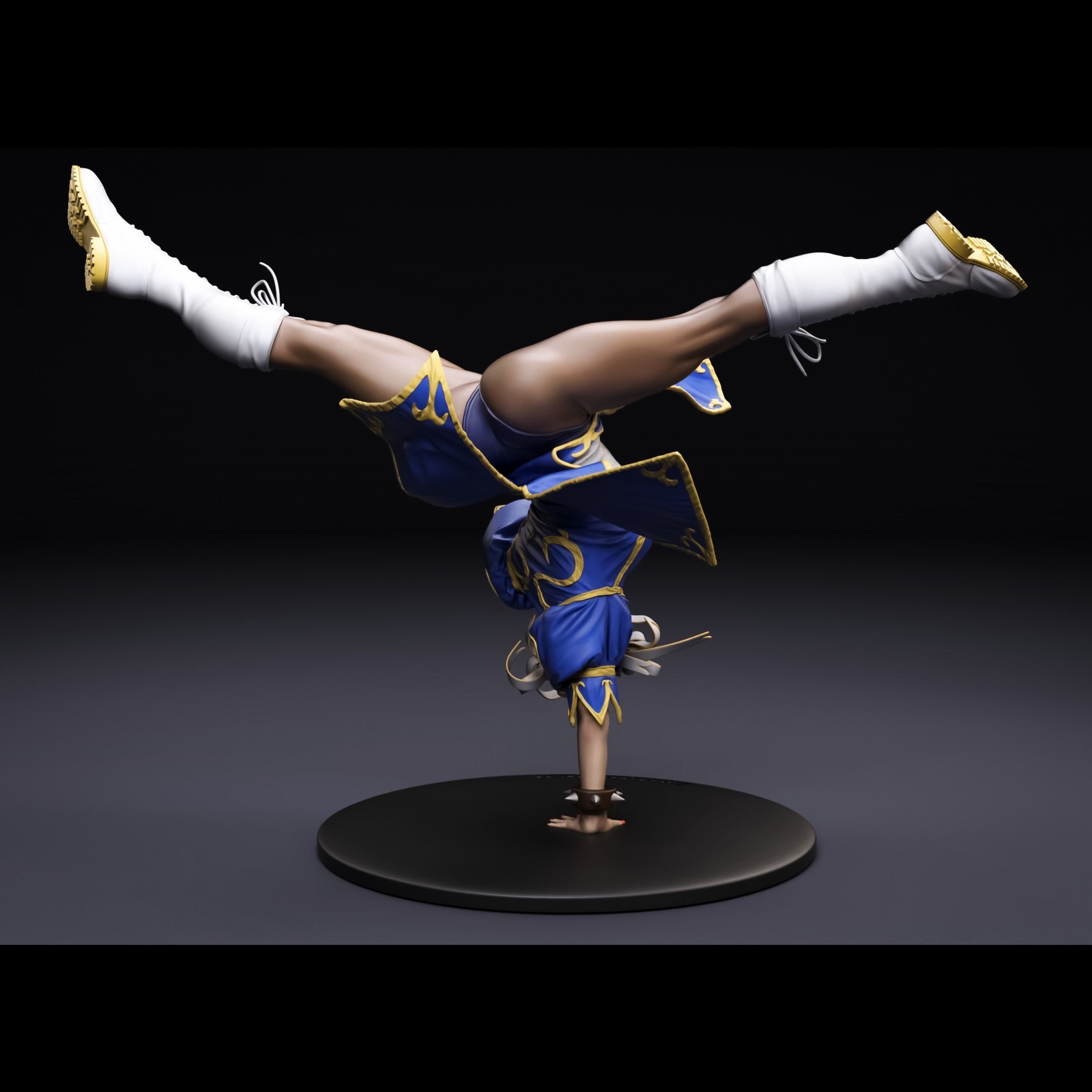 Chun-Li Spinning Bird Kick FanArt for 3D Print 3D print model_9