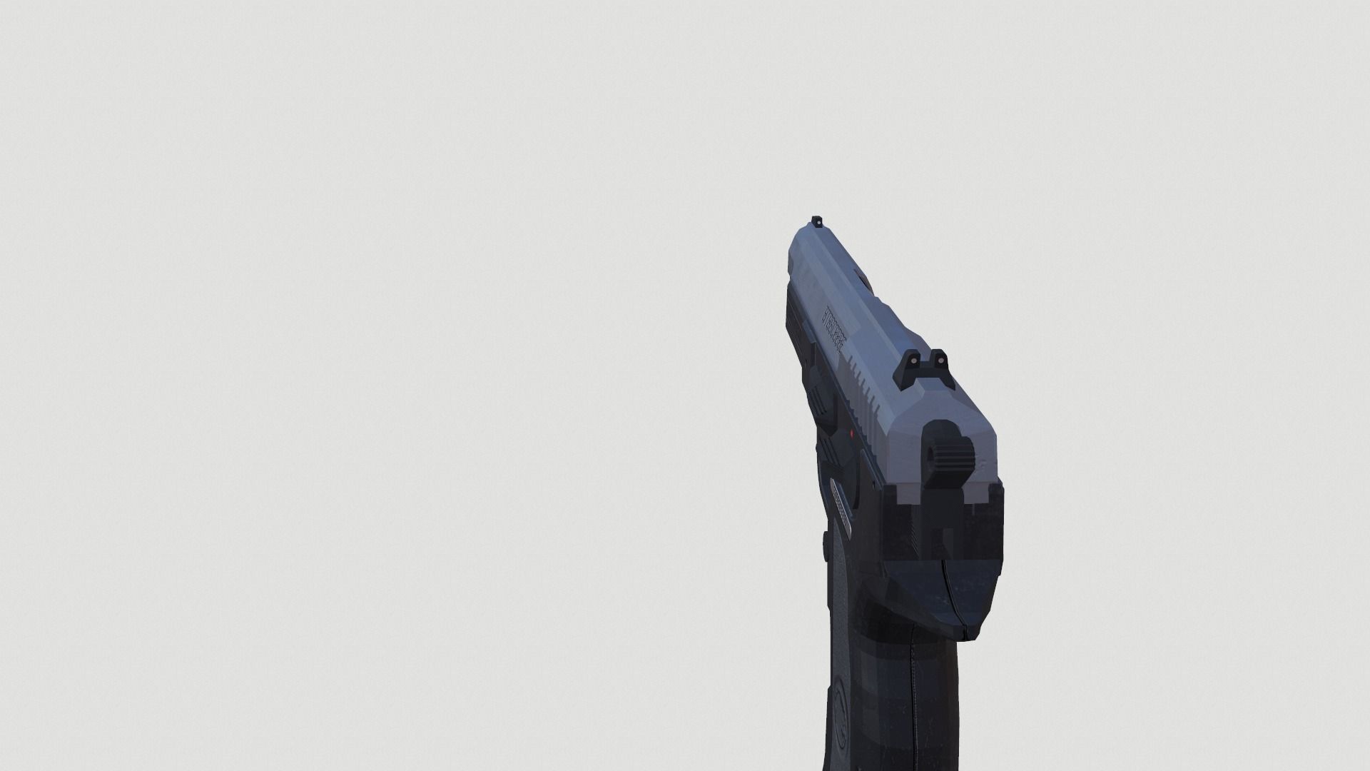 Low Poly Pistol BT 02  4 Colour Modern Weapons Low-poly 3D model_17