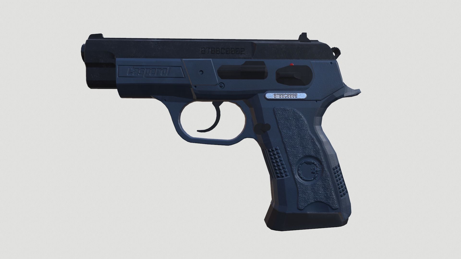 Low Poly Pistol BT 02  4 Colour Modern Weapons Low-poly 3D model_3
