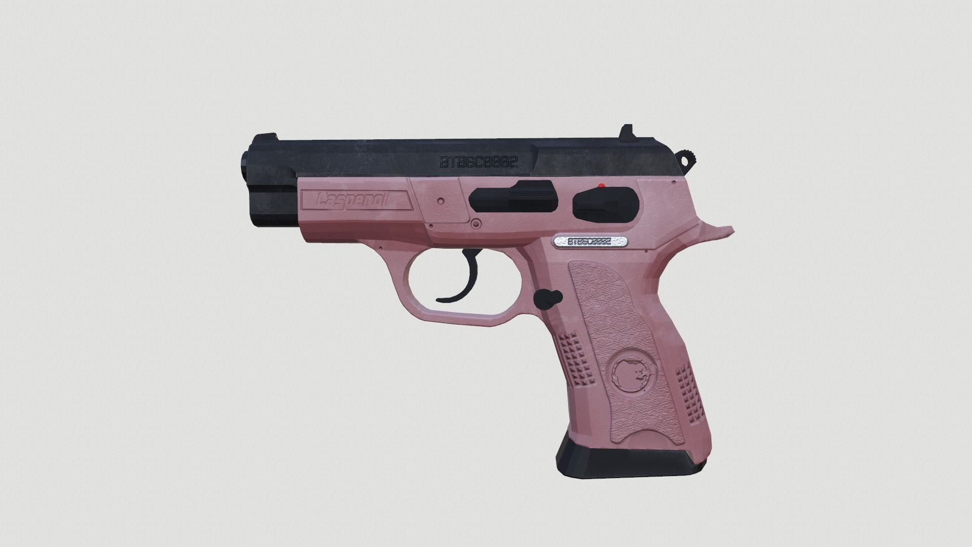 Low Poly Pistol BT 02  4 Colour Modern Weapons Low-poly 3D model_7
