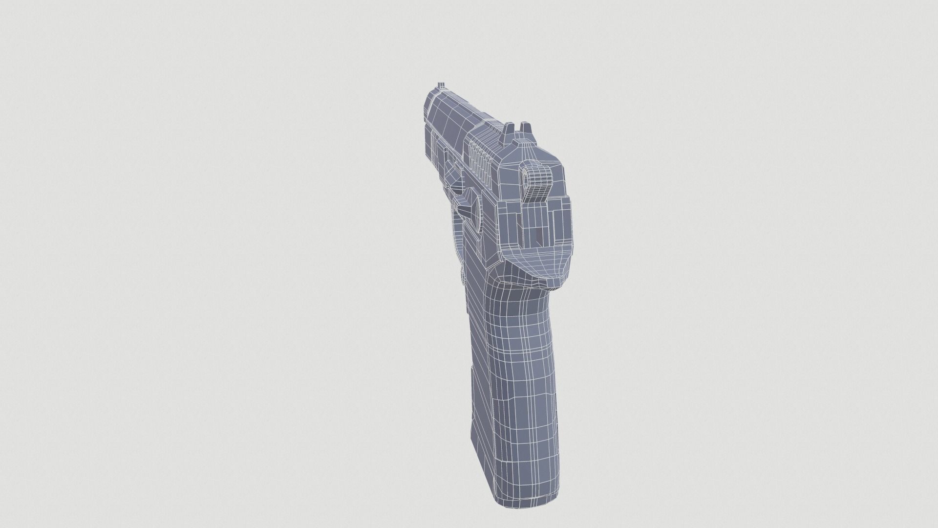 Low Poly Pistol BT 02  4 Colour Modern Weapons Low-poly 3D model_19