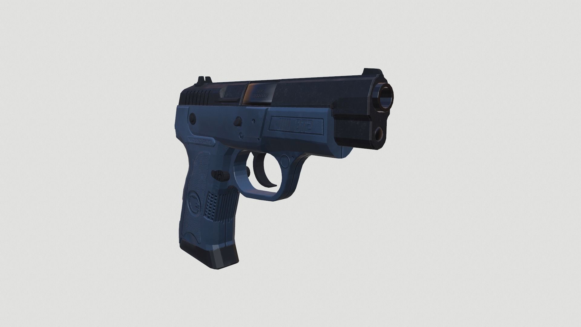 Low Poly Pistol BT 02  4 Colour Modern Weapons Low-poly 3D model_4