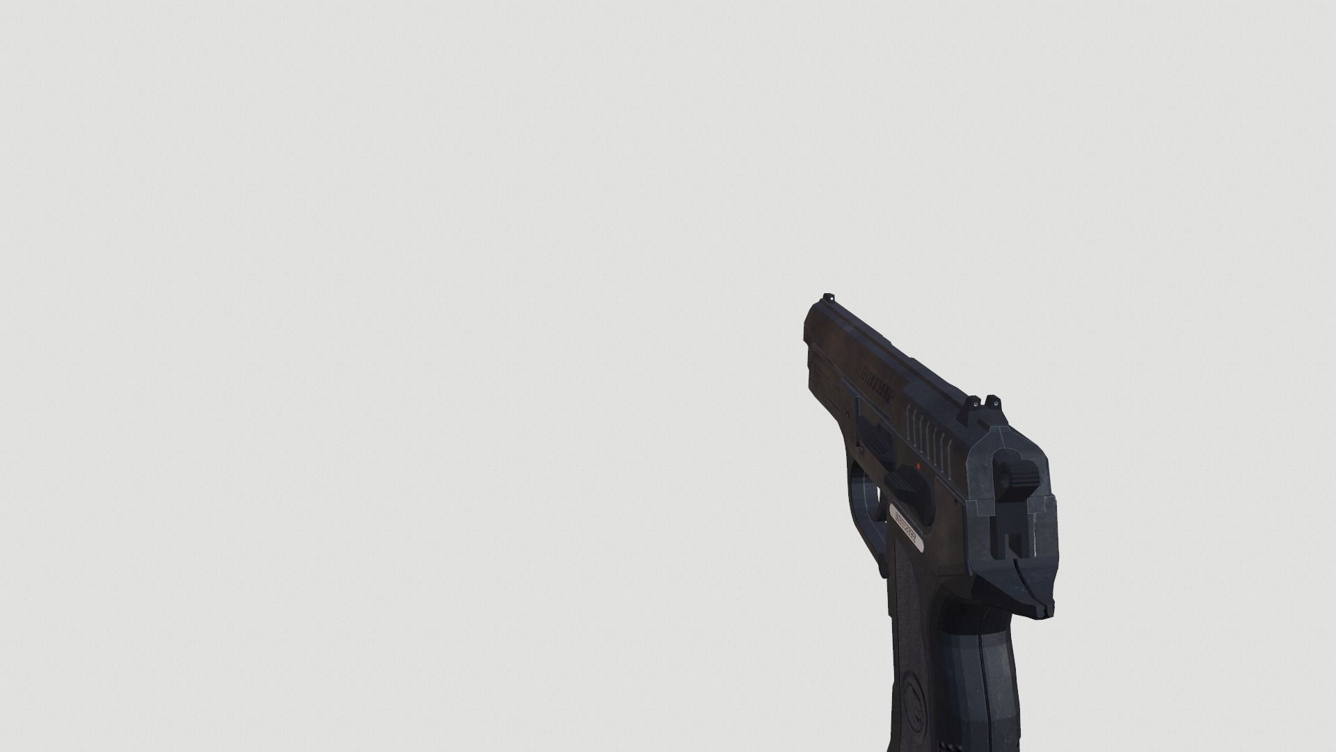 Low Poly Pistol BT 02  4 Colour Modern Weapons Low-poly 3D model_13