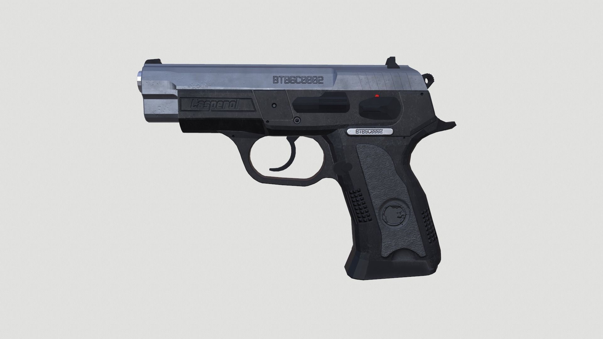 Low Poly Pistol BT 02  4 Colour Modern Weapons Low-poly 3D model_15