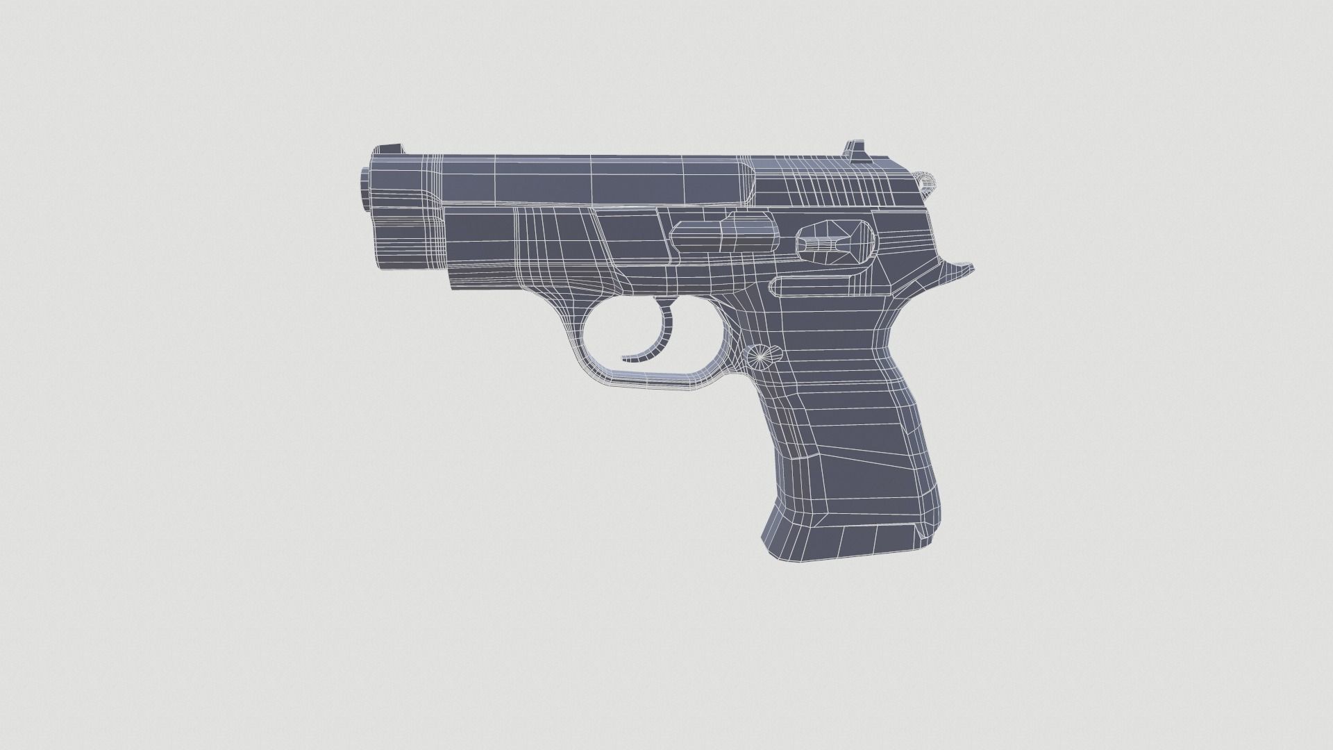 Low Poly Pistol BT 02  4 Colour Modern Weapons Low-poly 3D model_20