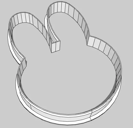 Rabbit Cookie Cutter 3D print model_0