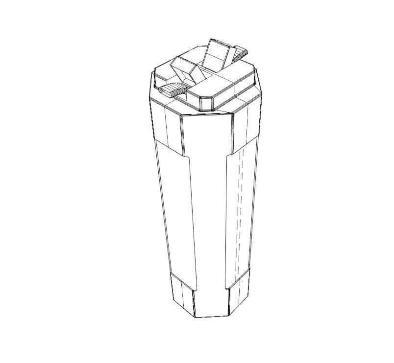Scifi concept bottle 3D model_6