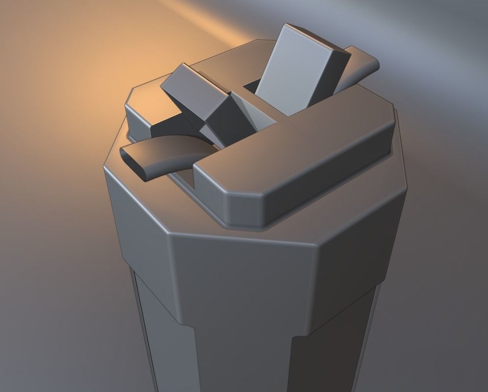 Scifi concept bottle 3D model_14