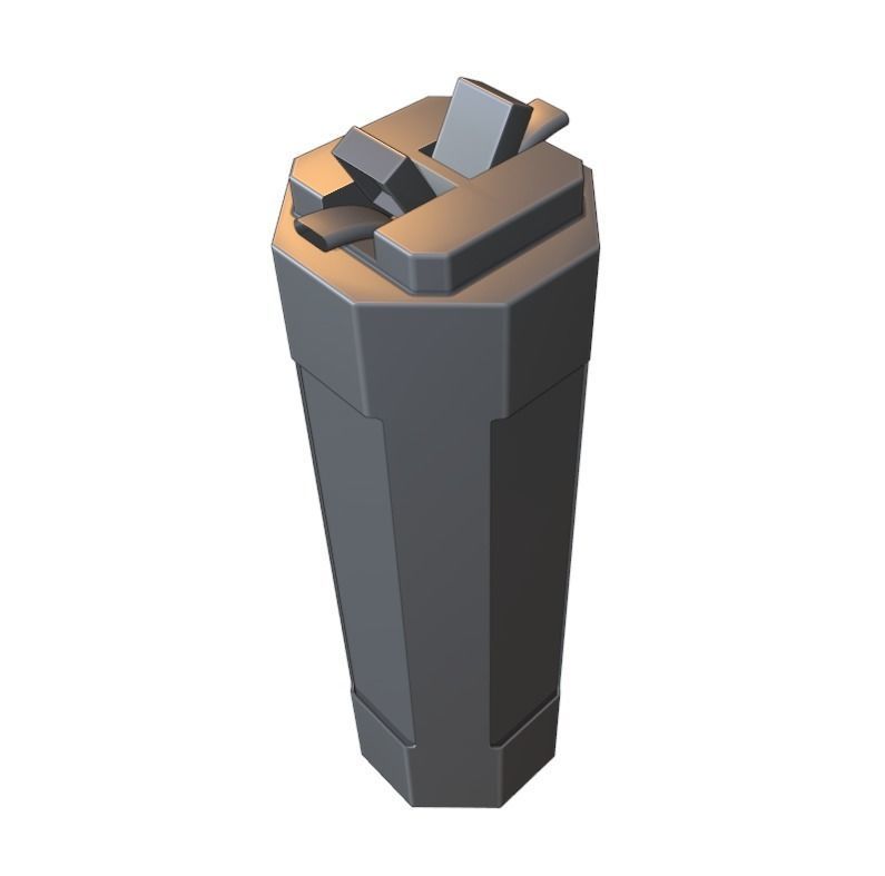 Scifi concept bottle 3D model_4