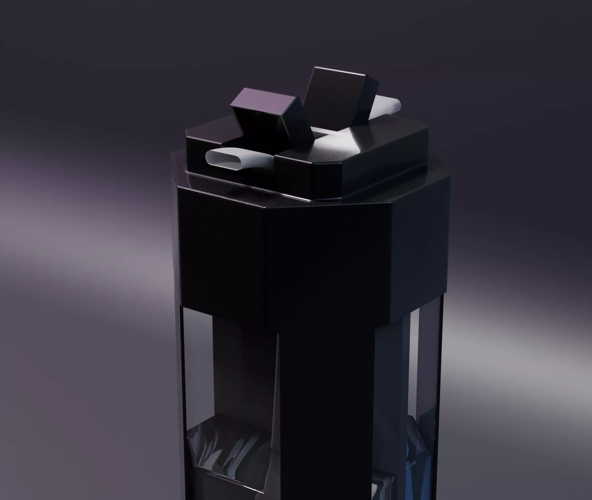 Scifi concept bottle 3D model_0