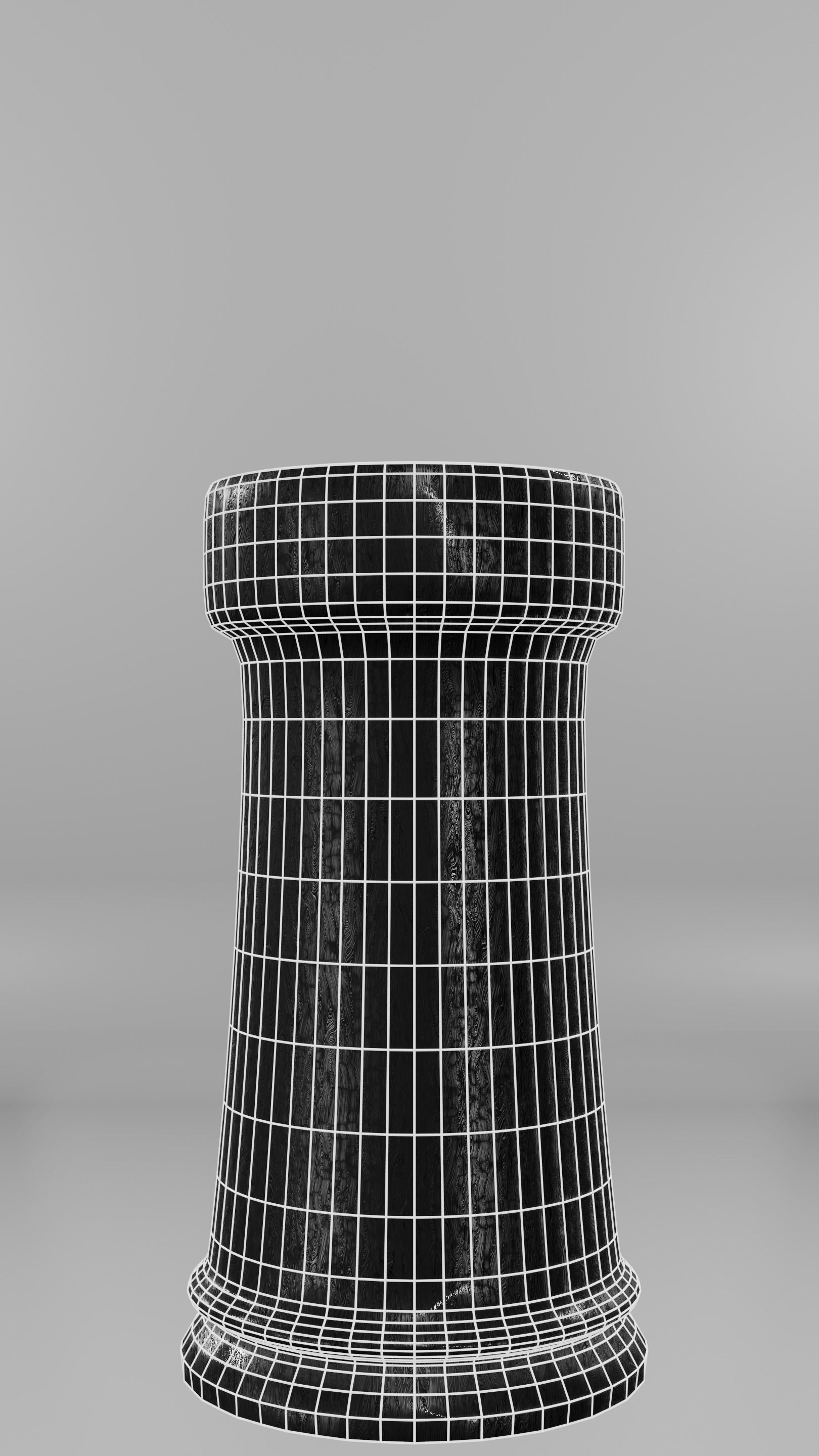 Classic set for chess - table and pieces Low-poly 3D model_20