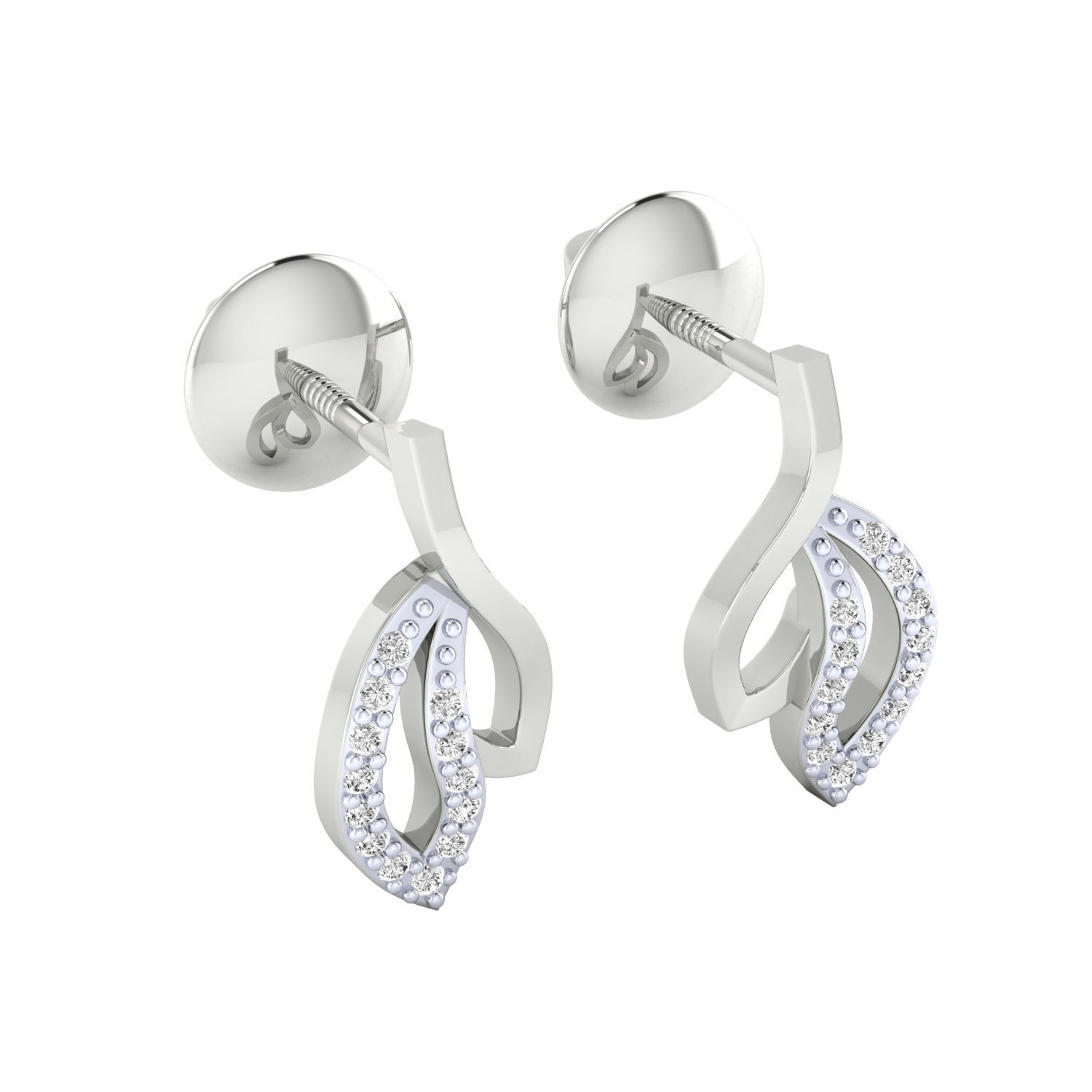 Women earrings 3dm render detail 3D print model 3D print model_3