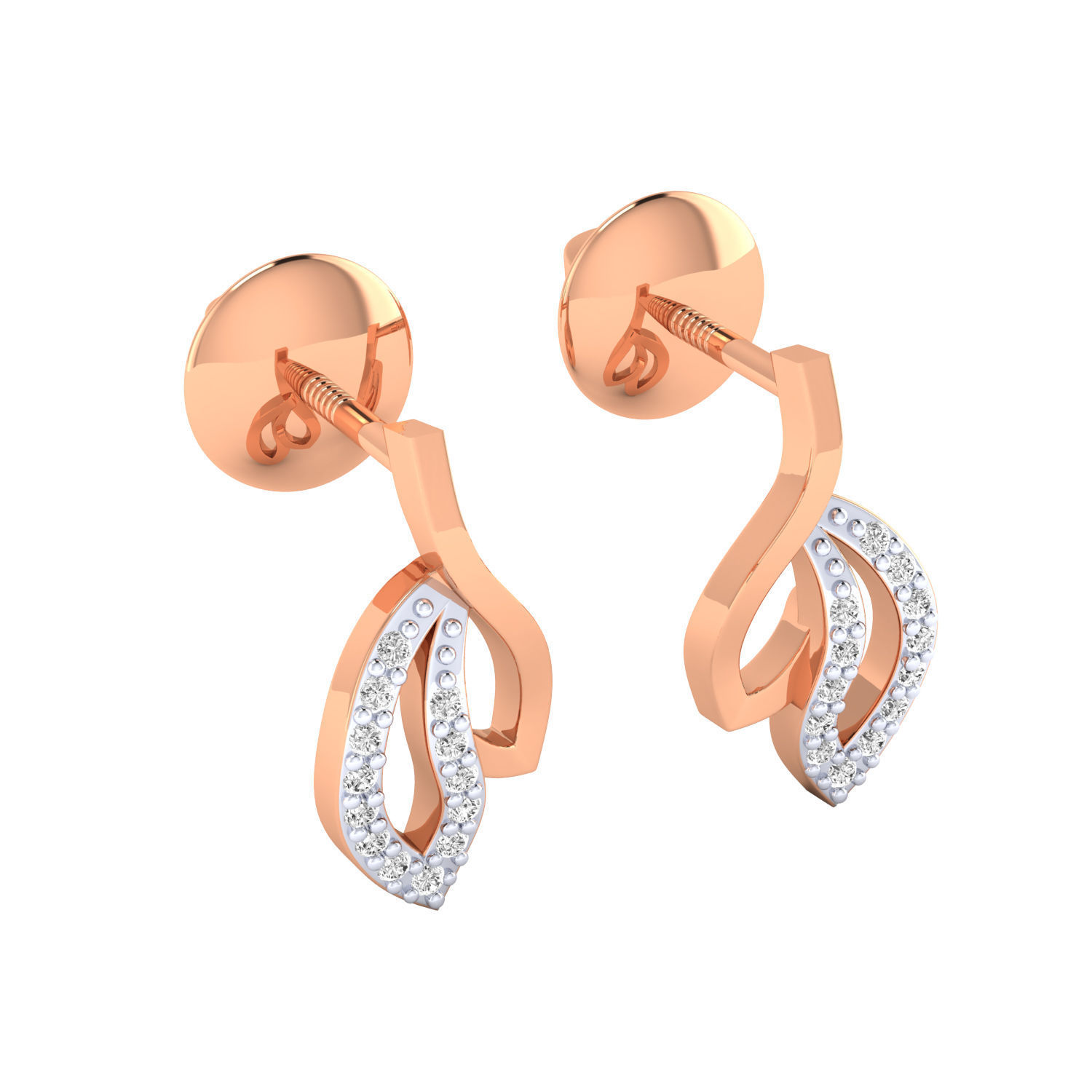 Women earrings 3dm render detail 3D print model 3D print model_2
