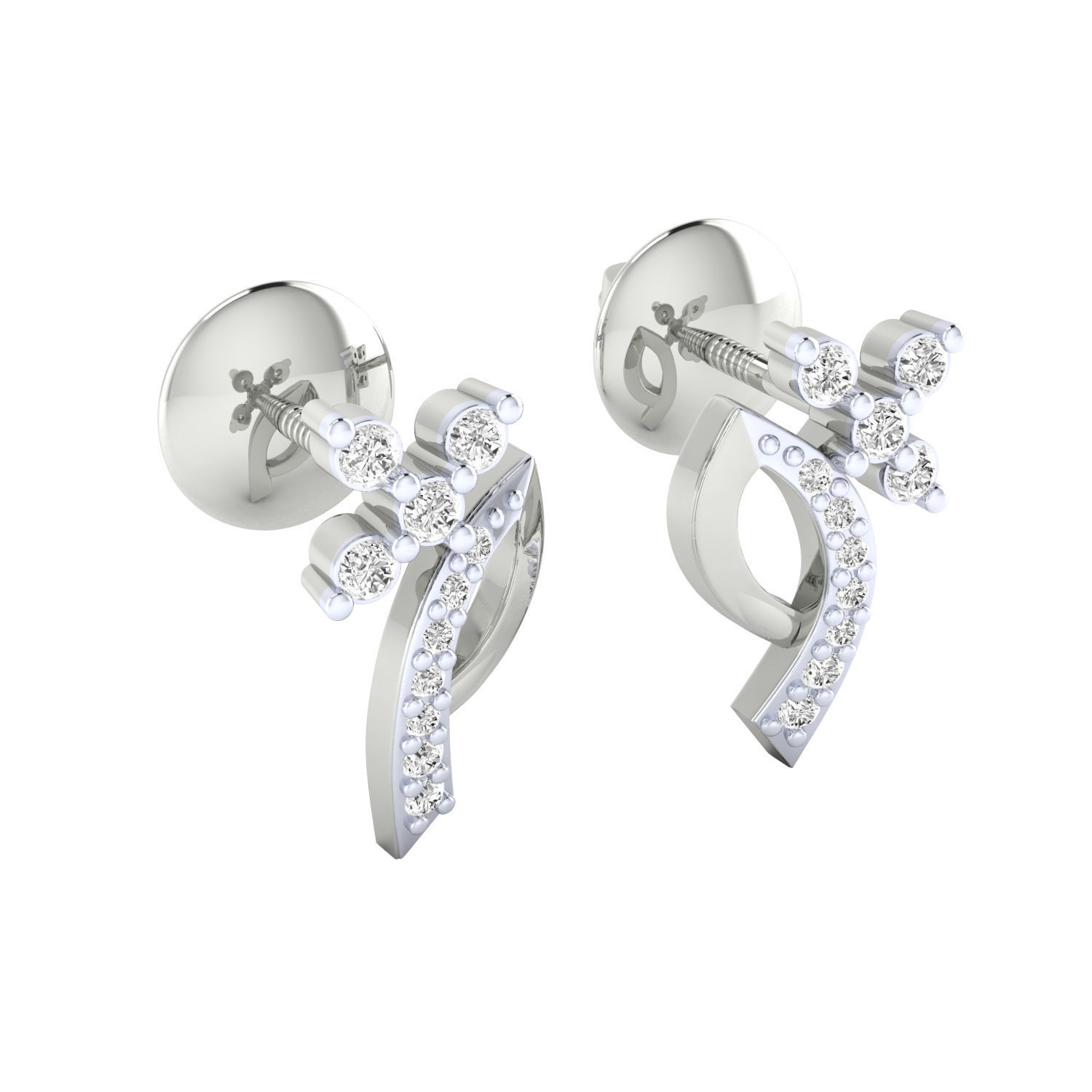 Women earrings 3dm render detail 3D print model 3D print model_5