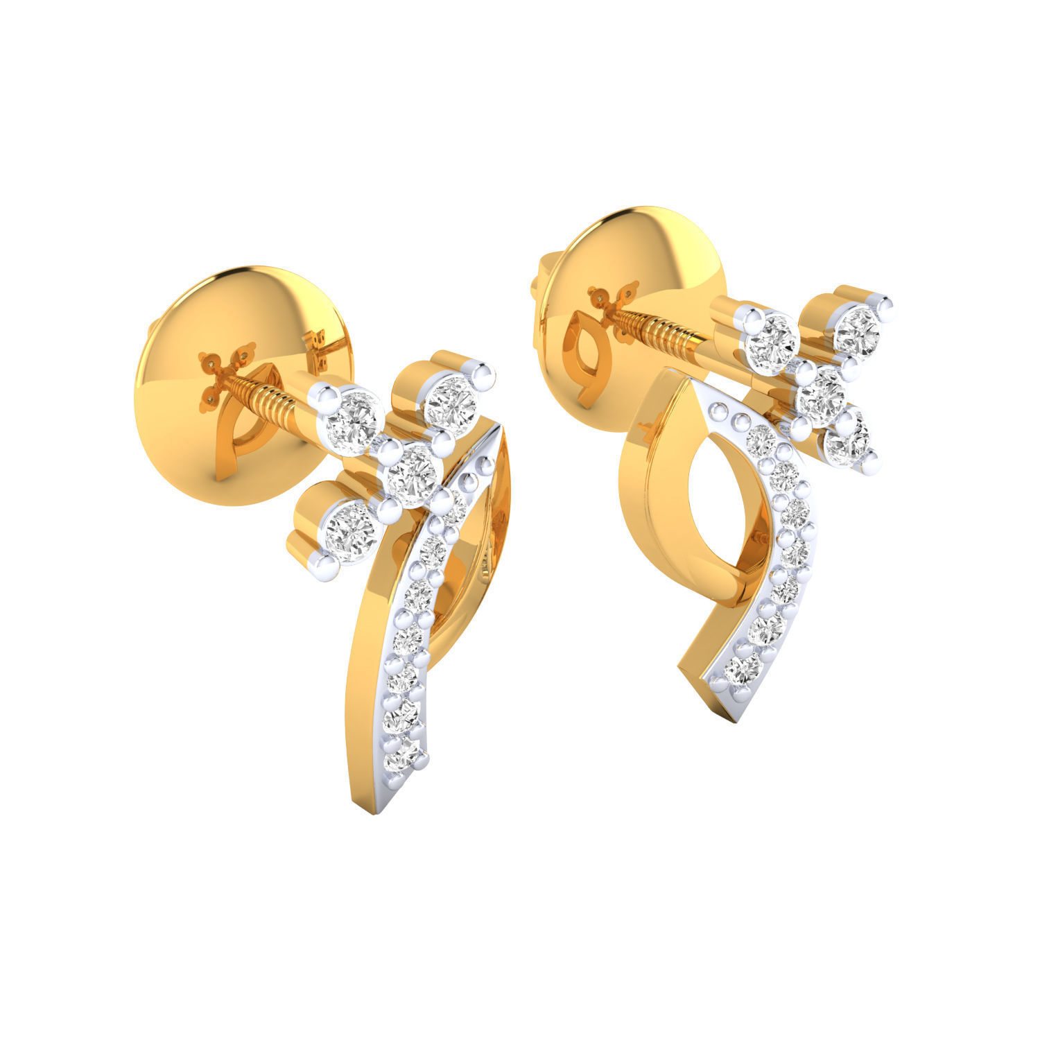 Women earrings 3dm render detail 3D print model 3D print model_7