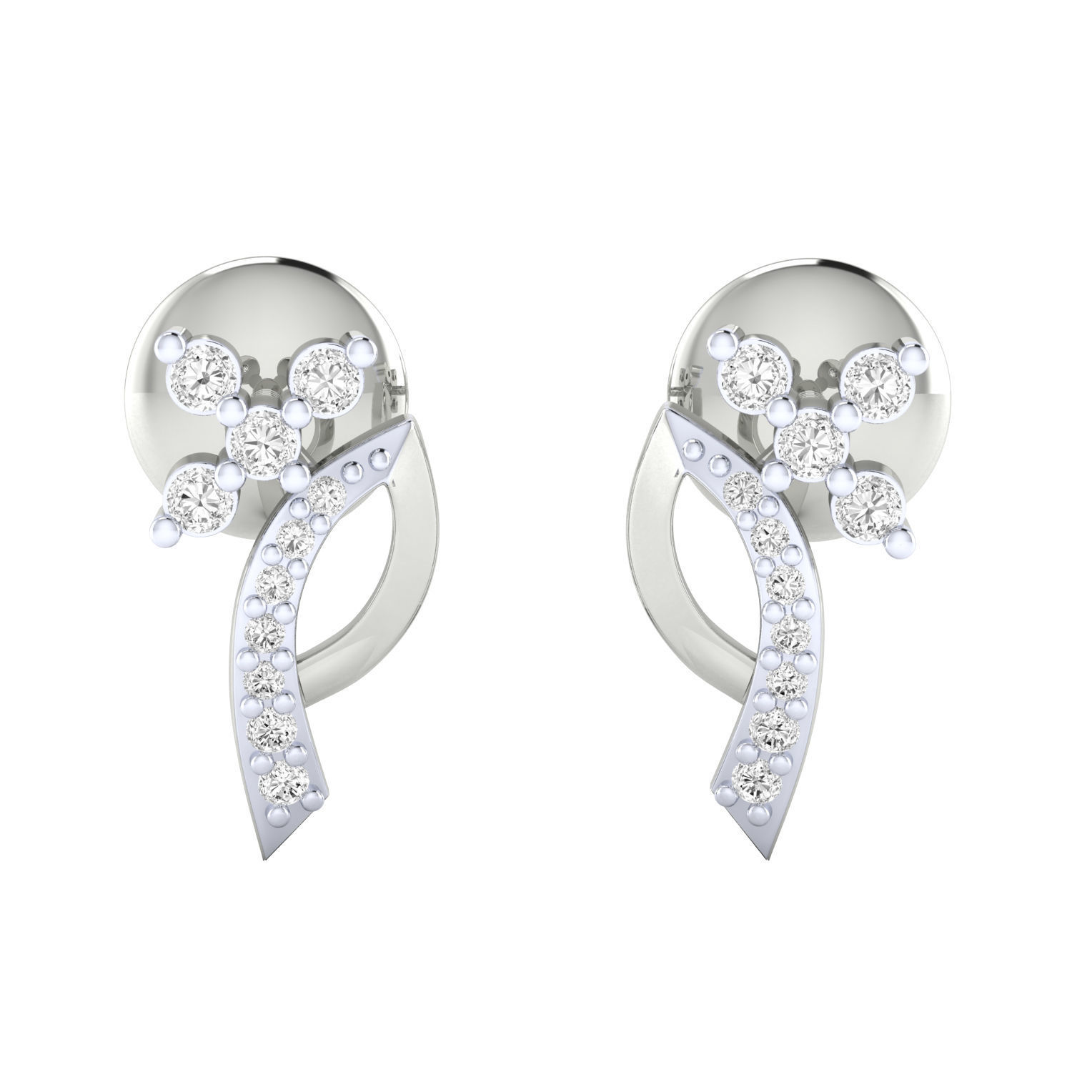 Women earrings 3dm render detail 3D print model 3D print model_1