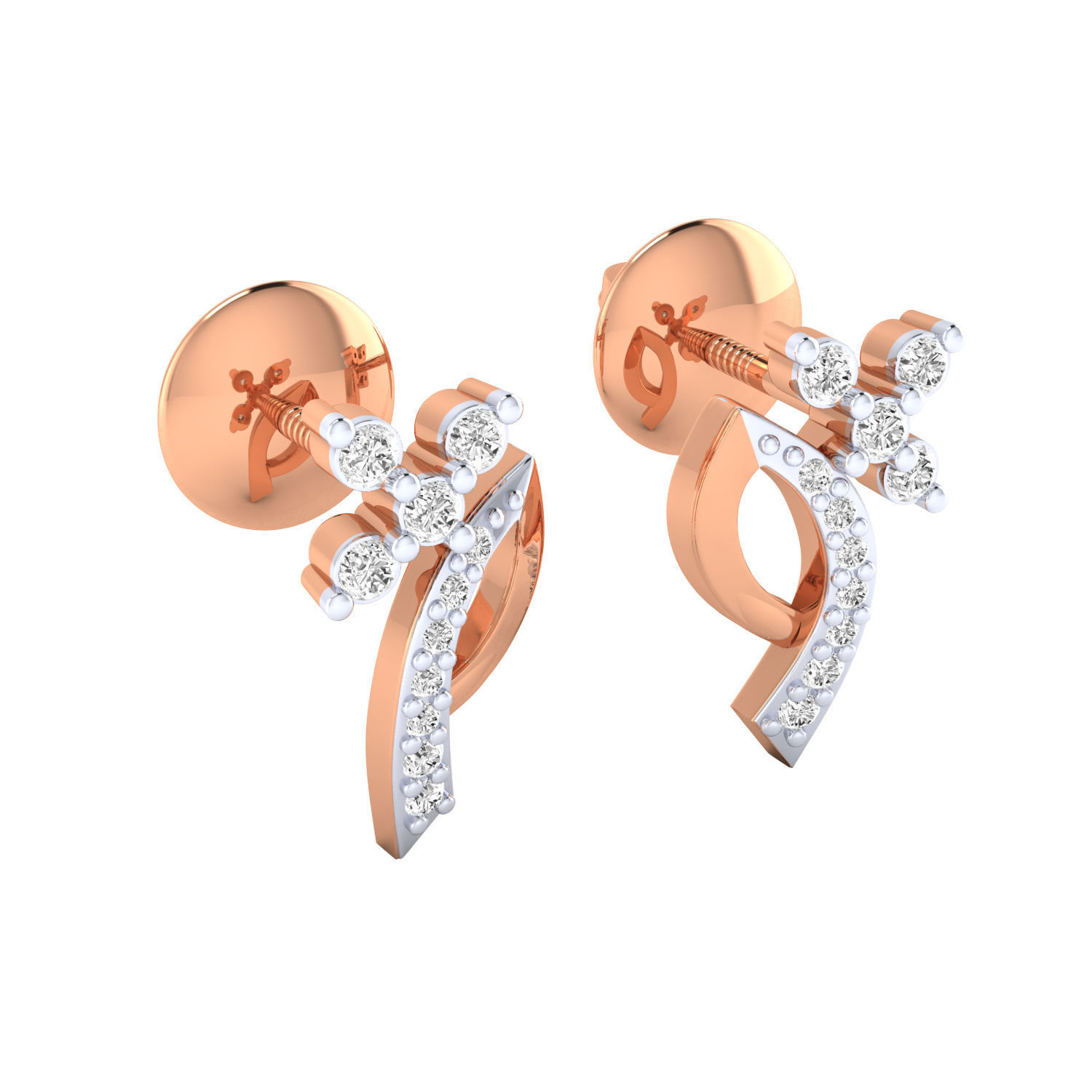 Women earrings 3dm render detail 3D print model 3D print model_3