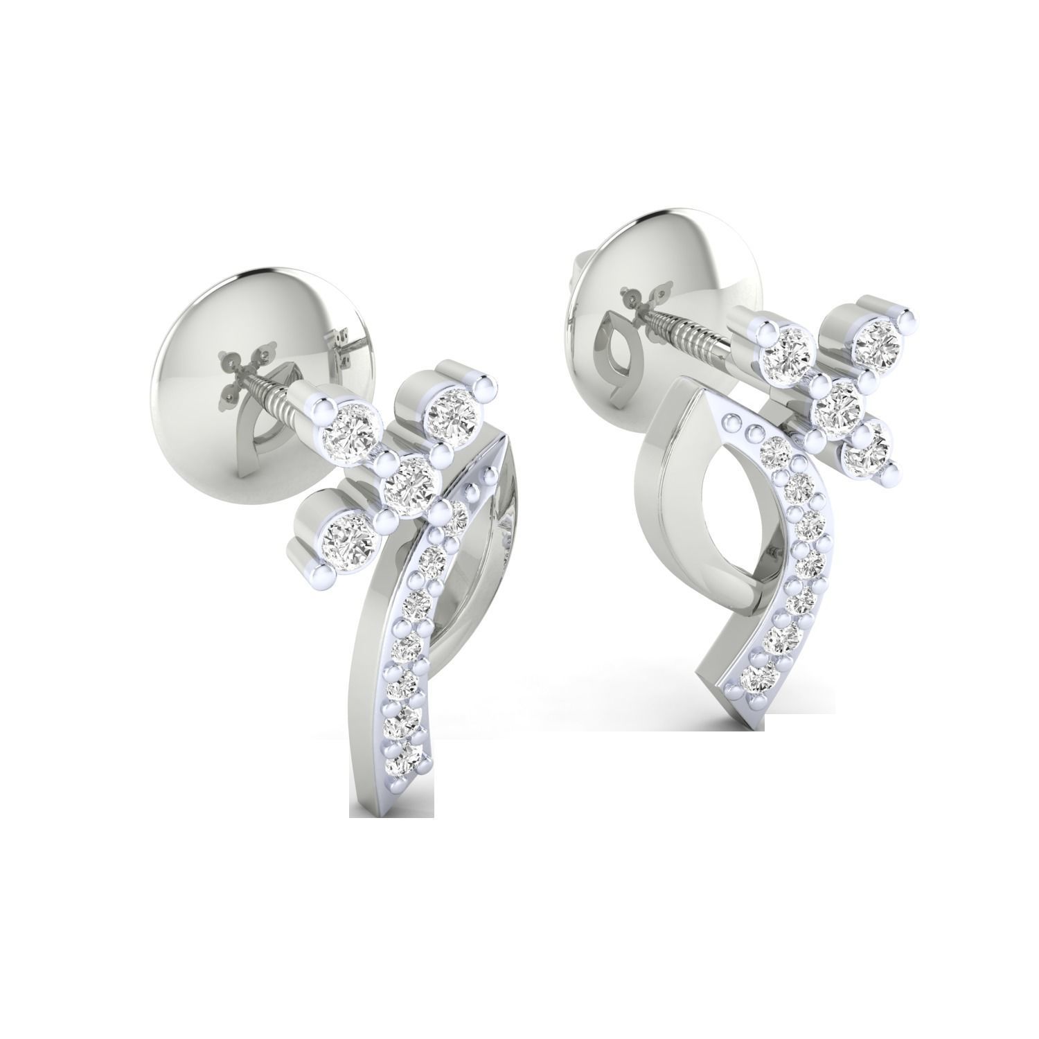 Women earrings 3dm render detail 3D print model 3D print model_6