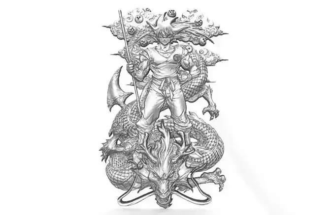 Goku bas-relief 3 CNC