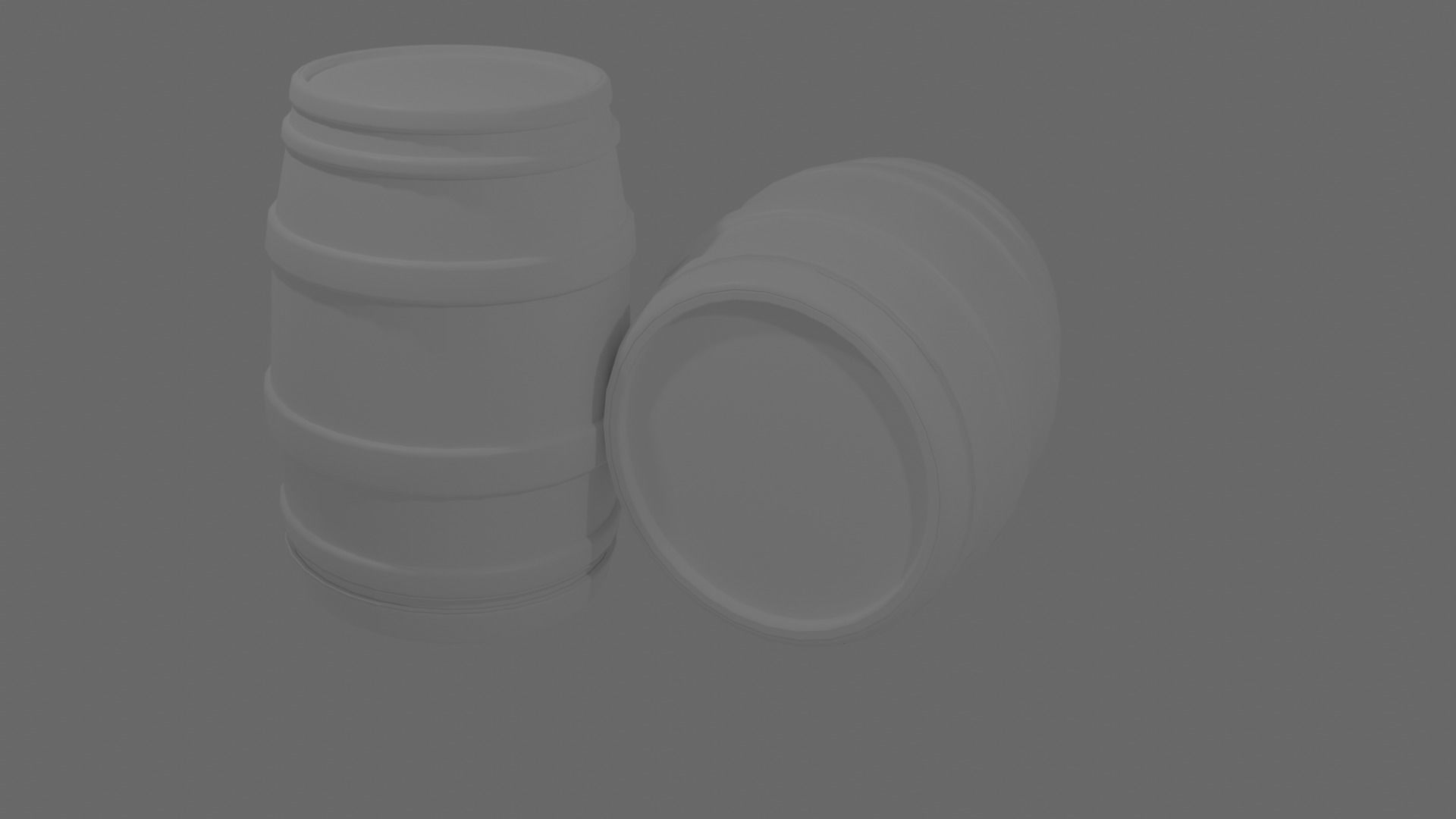 Wooden Barrell Free 3D model_1