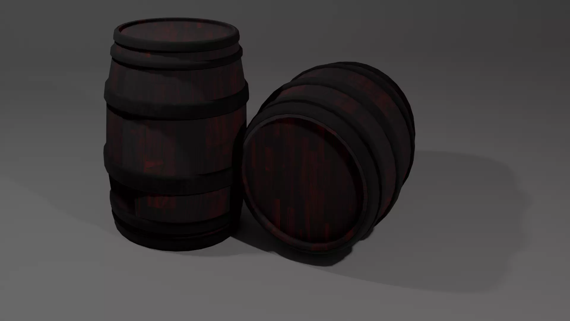 Wooden Barrell Free 3D model_0