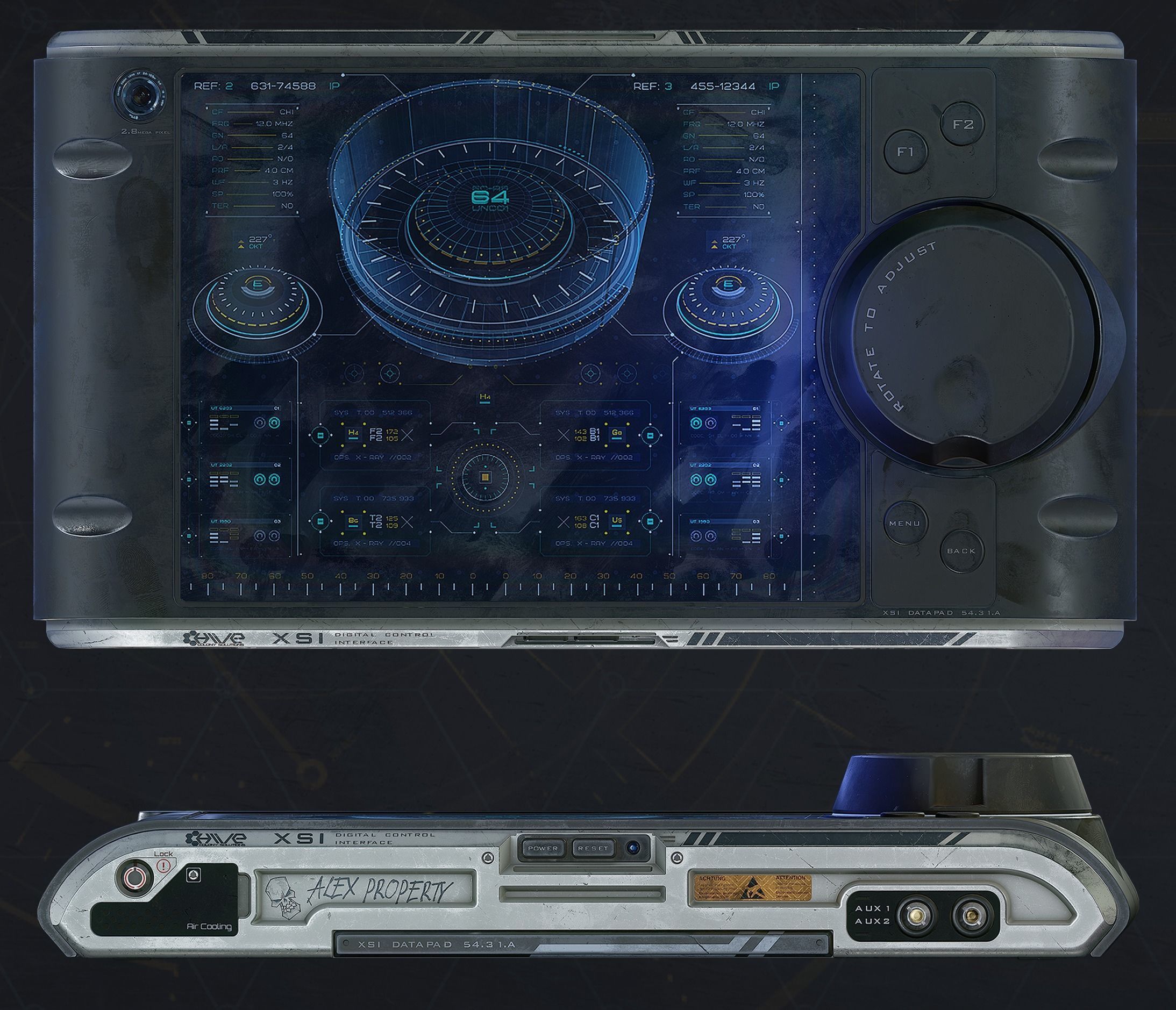 Sci-fi Control Screen Low-poly 3D model_8