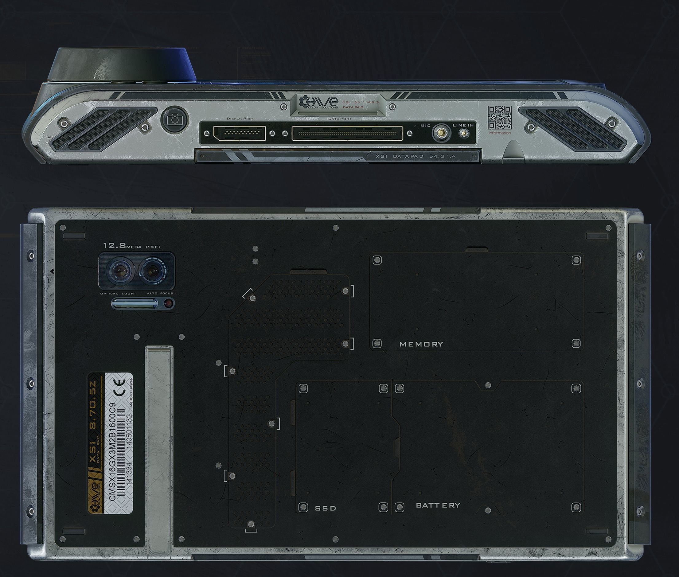 Sci-fi Control Screen Low-poly 3D model_9